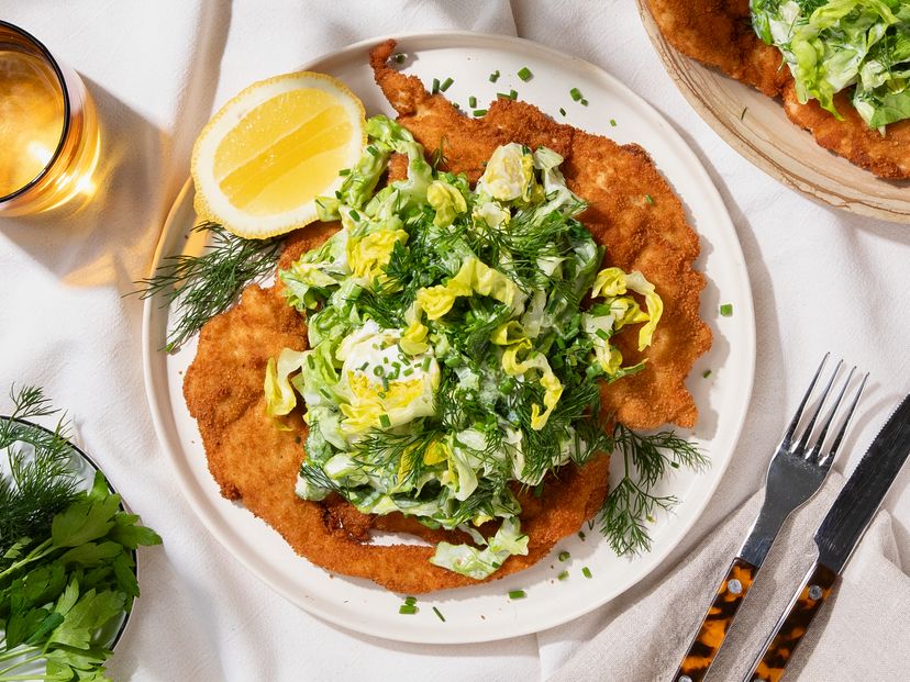 Chicken Caesar Schnitzel