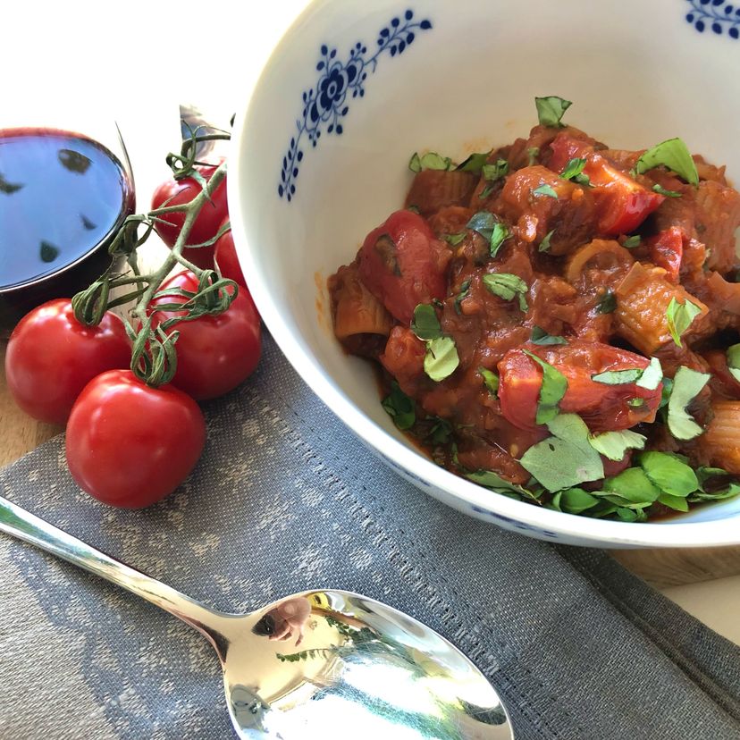 Auberginen-Tomaten-Onepot aus dem Cookit