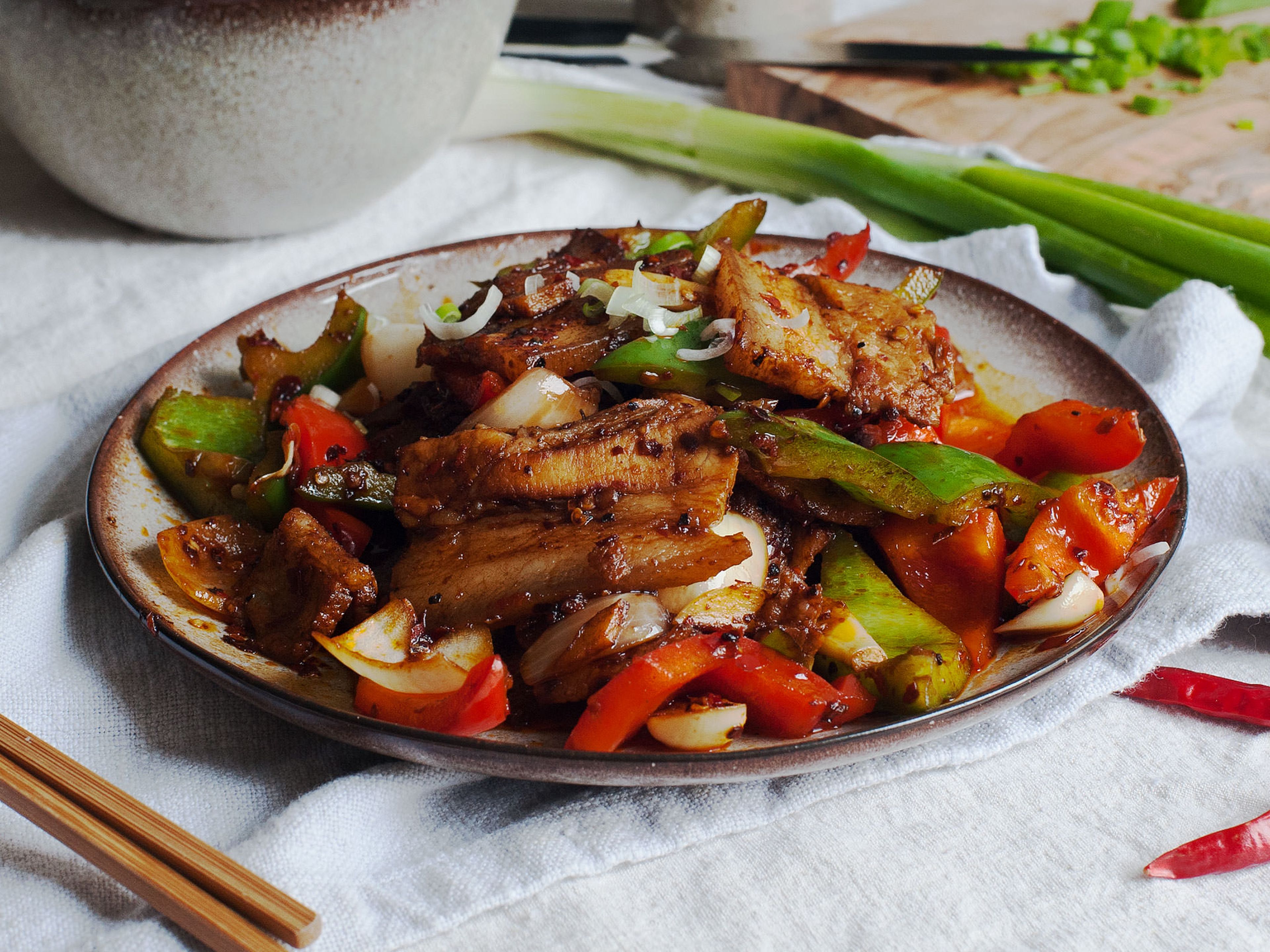 Sichuan-style crispy pork belly