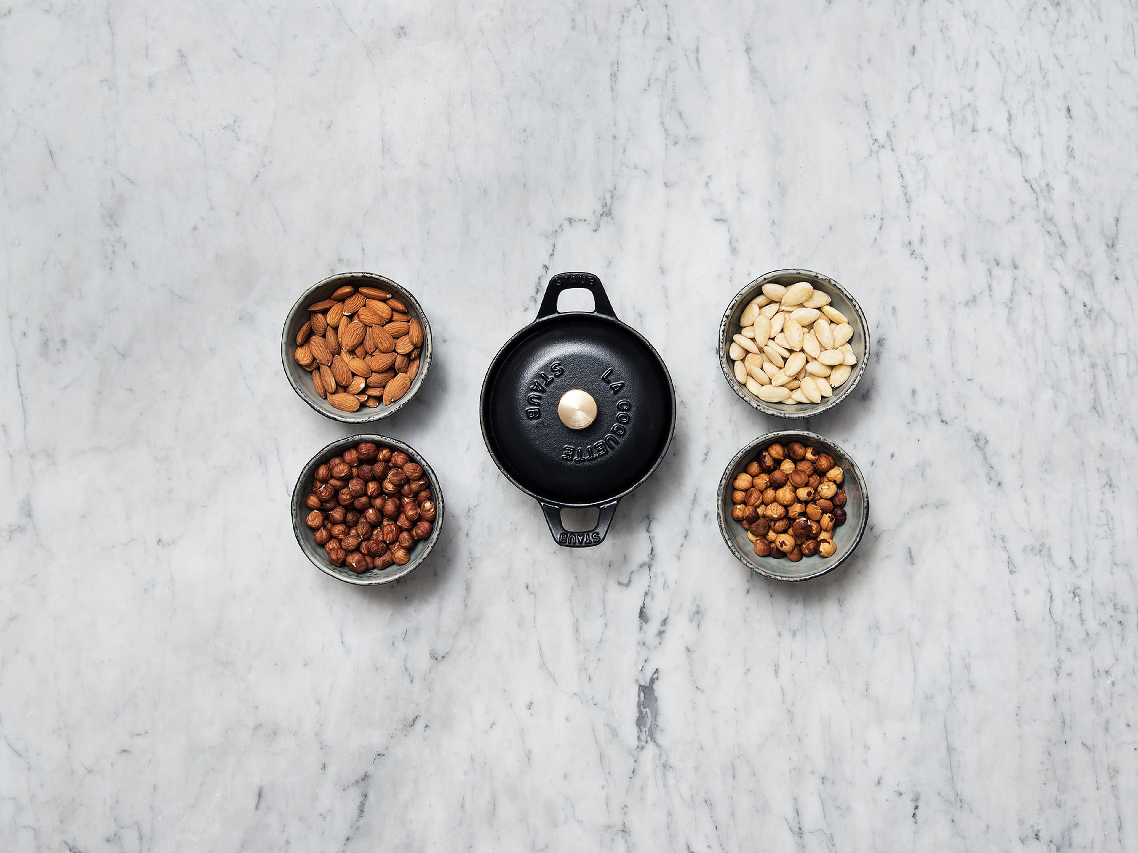 Two ways to skin nuts