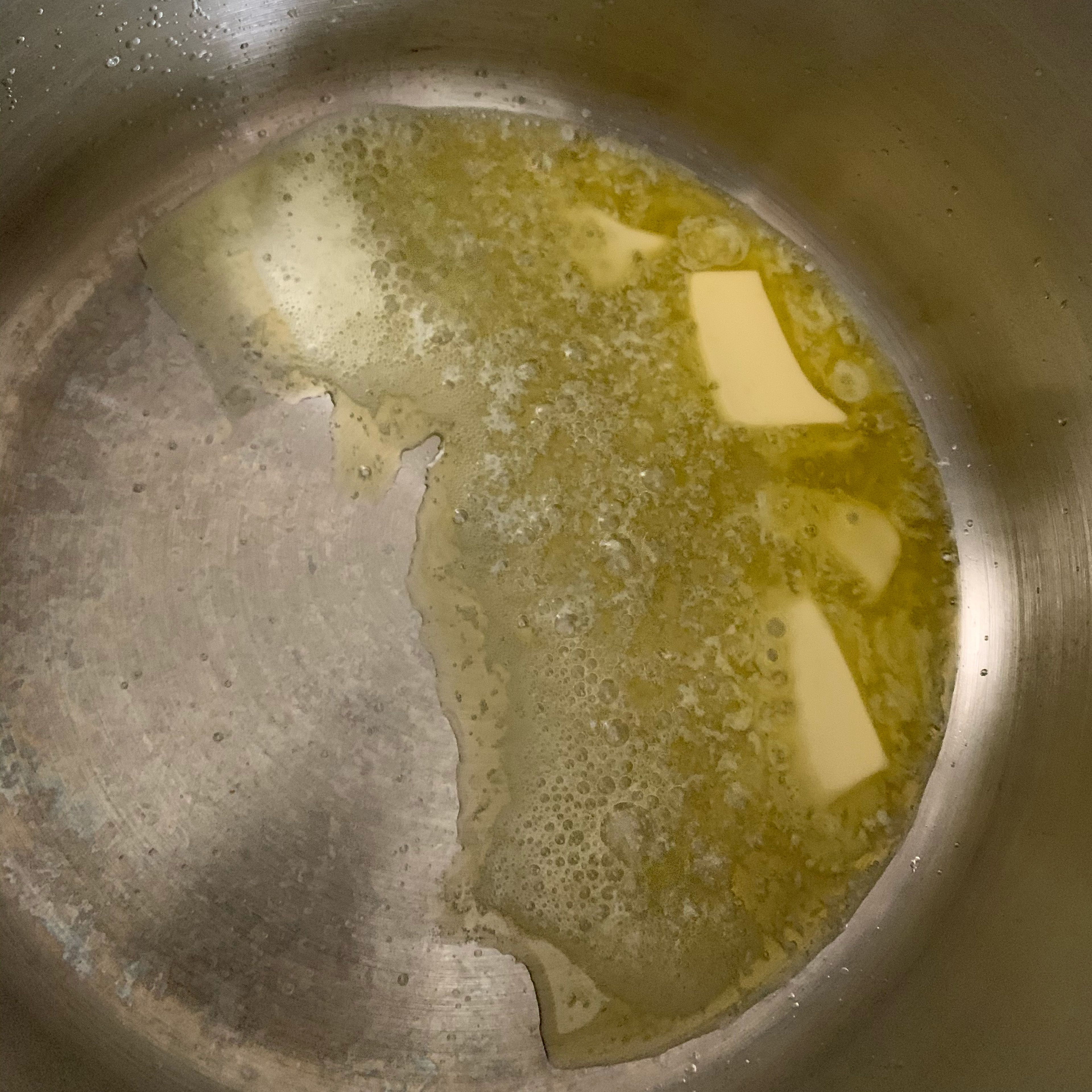 Heat butter in a saucepan 