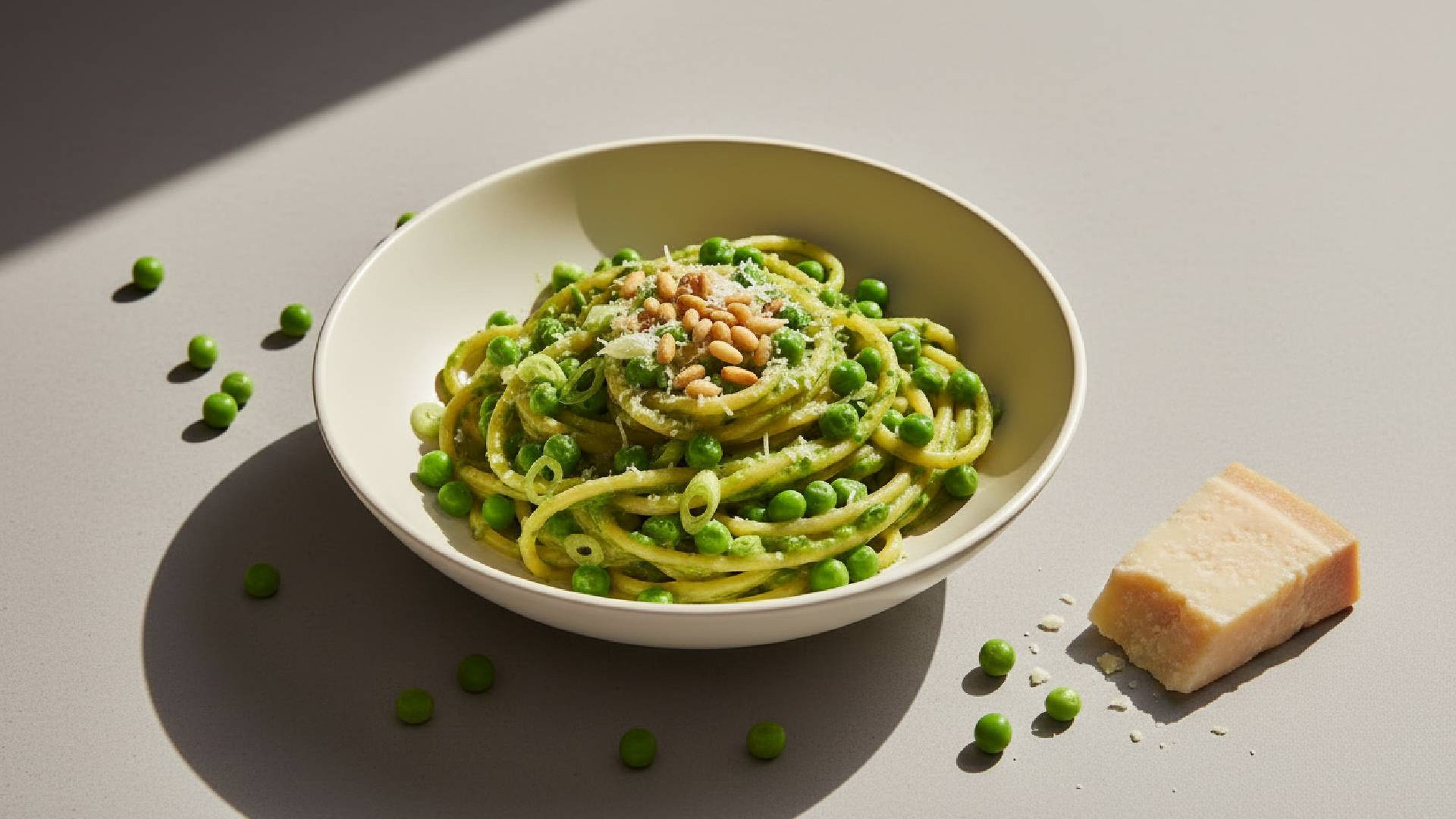Schneller Genuss: Pasta mit grünen Erbsen