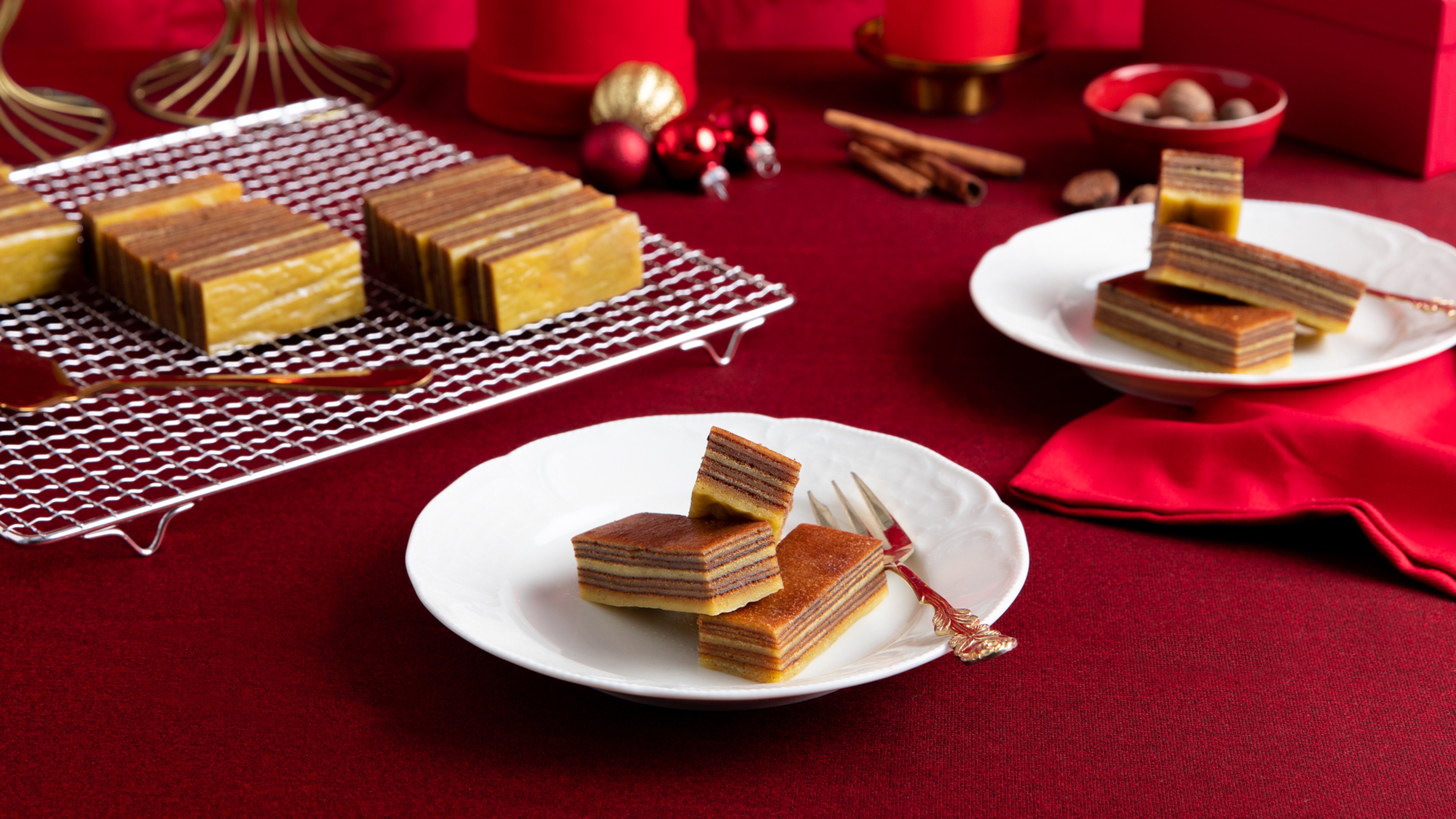 Goan bebinca (Layered coconut cake)