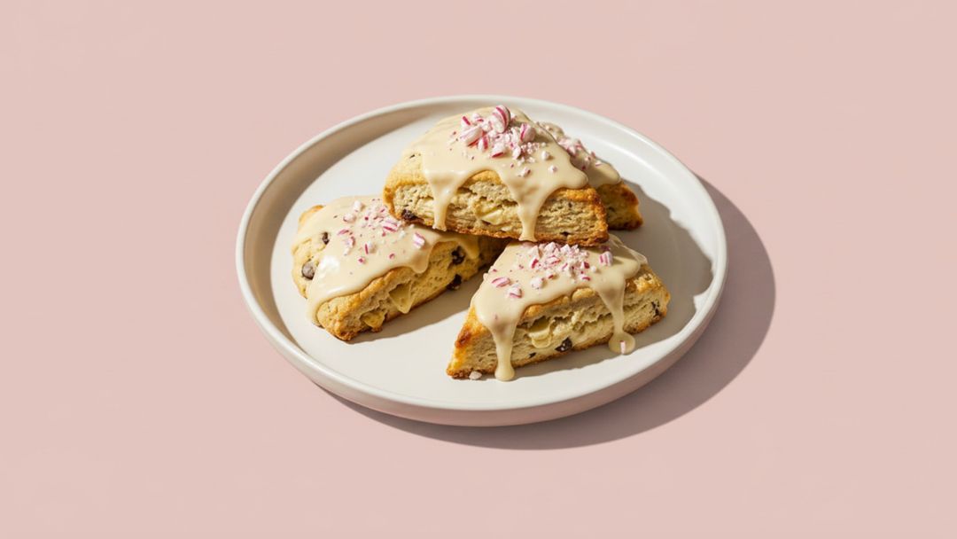 Buttrige Scones mit weißer Schokolade und erfrischender Pfefferminze