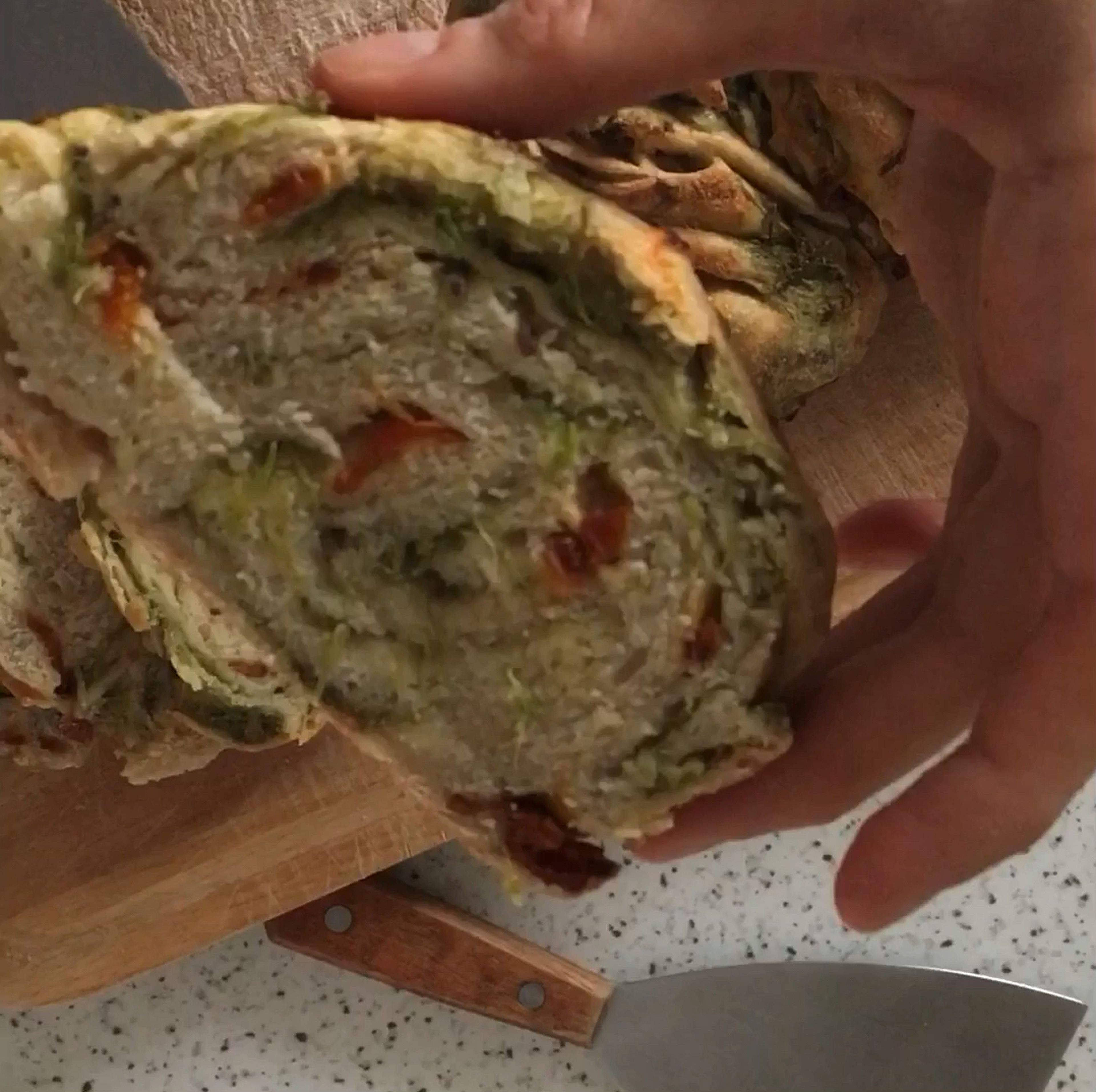 Remove the fully baked bread from the oven, and as soon as it’s possible to handle, remove from the loaf tin. Let cool on a rack at least for 20-30 min. Slice and enjoy on its own or with any topping. A simple Capris salad is one of the best companies...