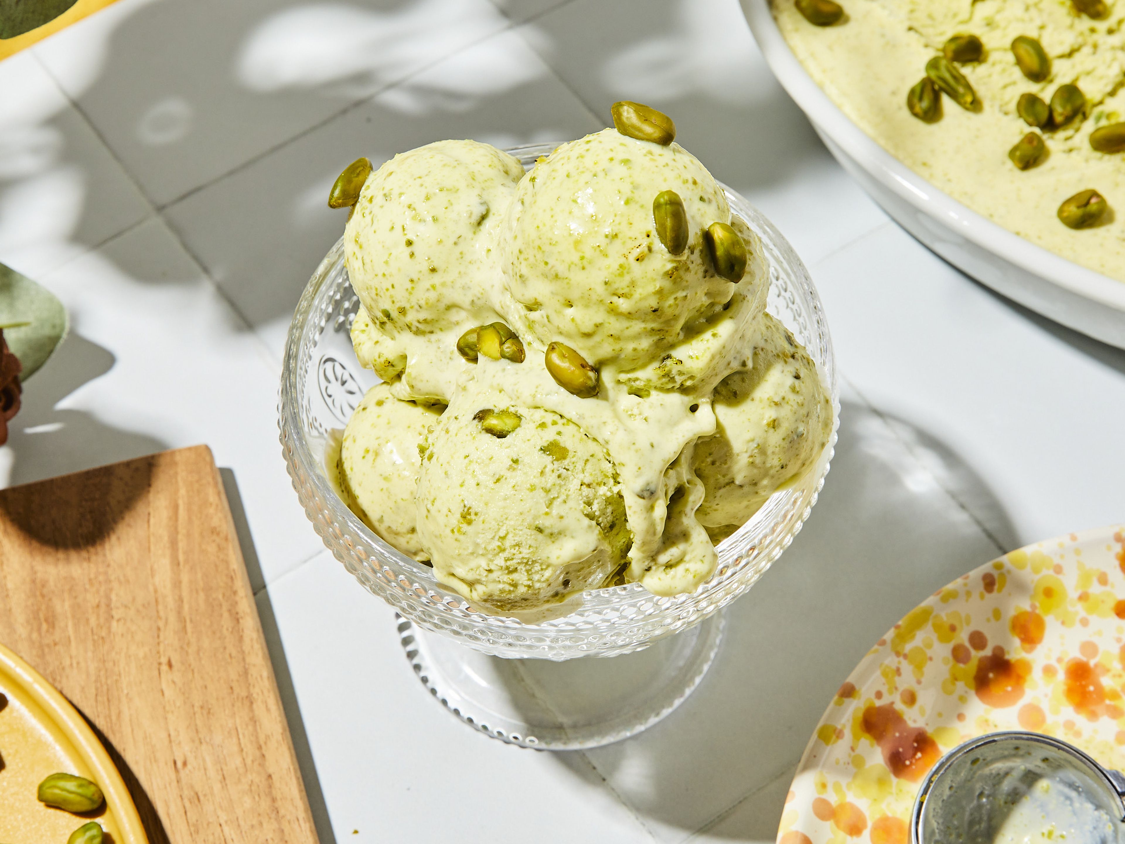 Pistazien-Eis Ohne Eismaschine