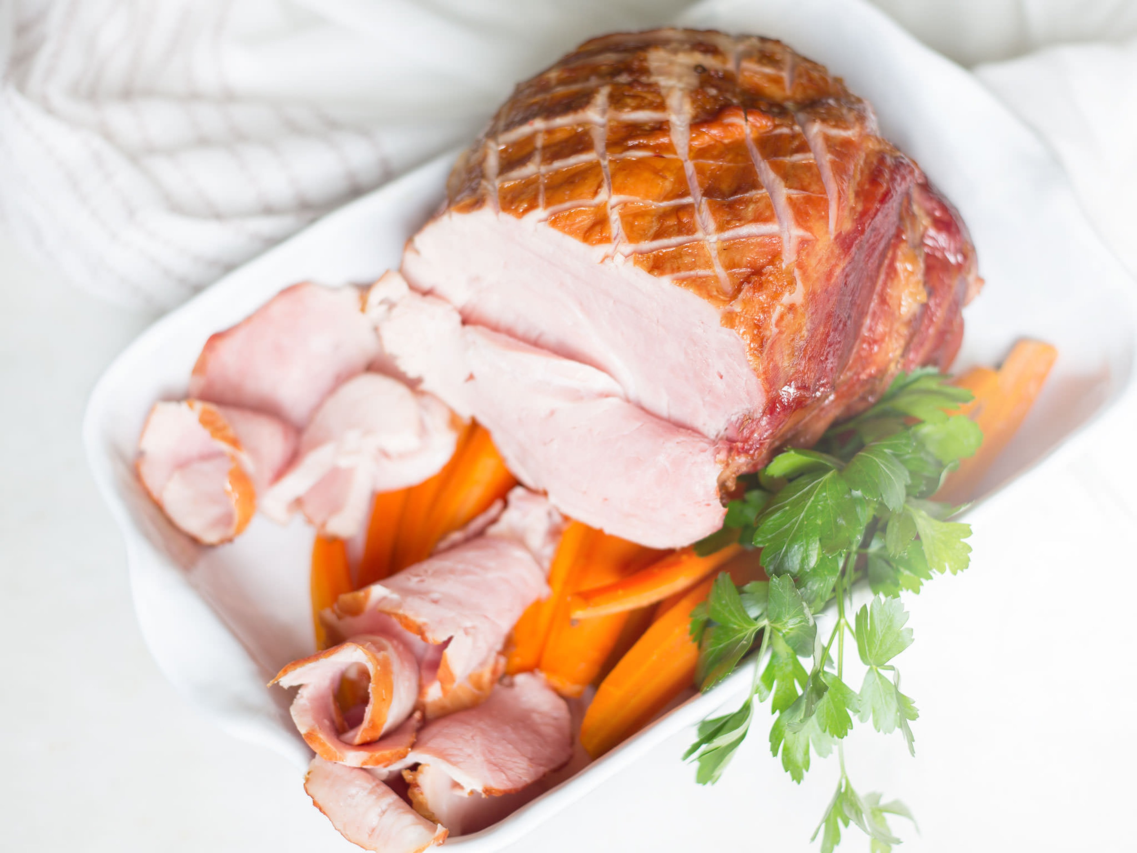 Glazed Easter ham