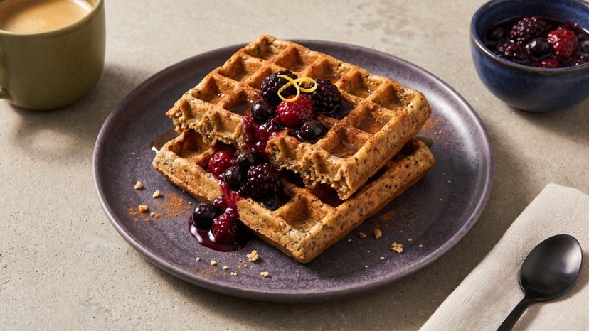Vegane Chia-Waffeln für ein knuspriges Frühstück backen