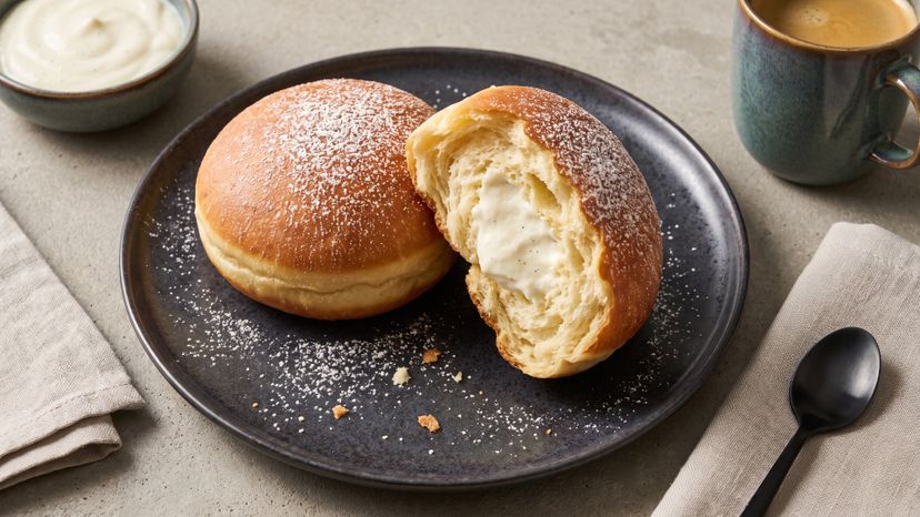 Luftige Krapfen aus der Heißluftfritteuse mit süßer Quarkfüllung