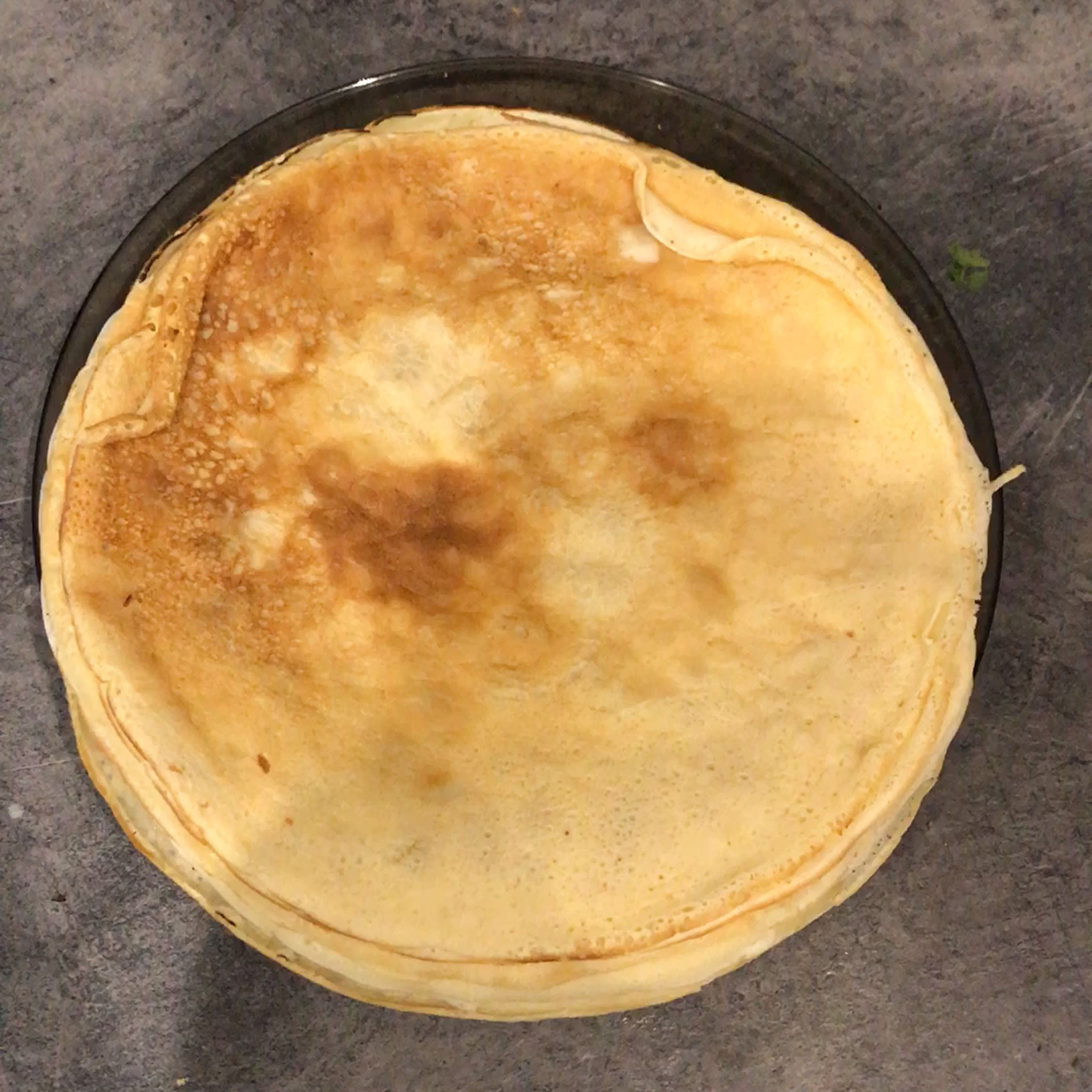 When pancake will be gold take it out to a plate. After 5 minutes it will be fluffy and soft