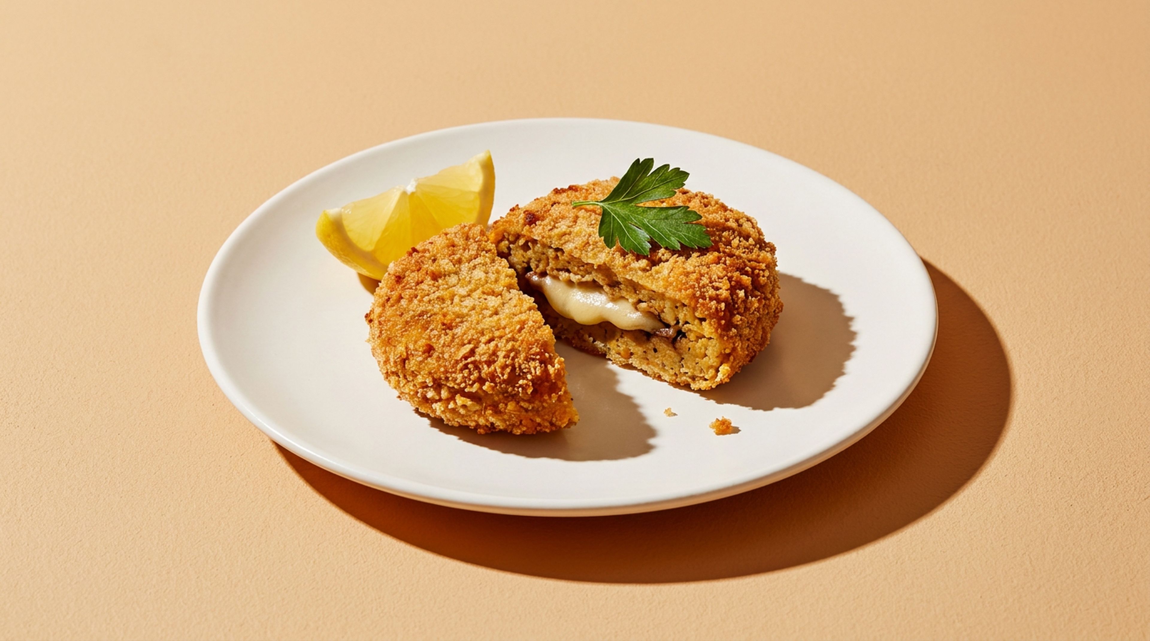 Veganes Kichererbsen-Cordon-bleu mit schmelzendem Kern