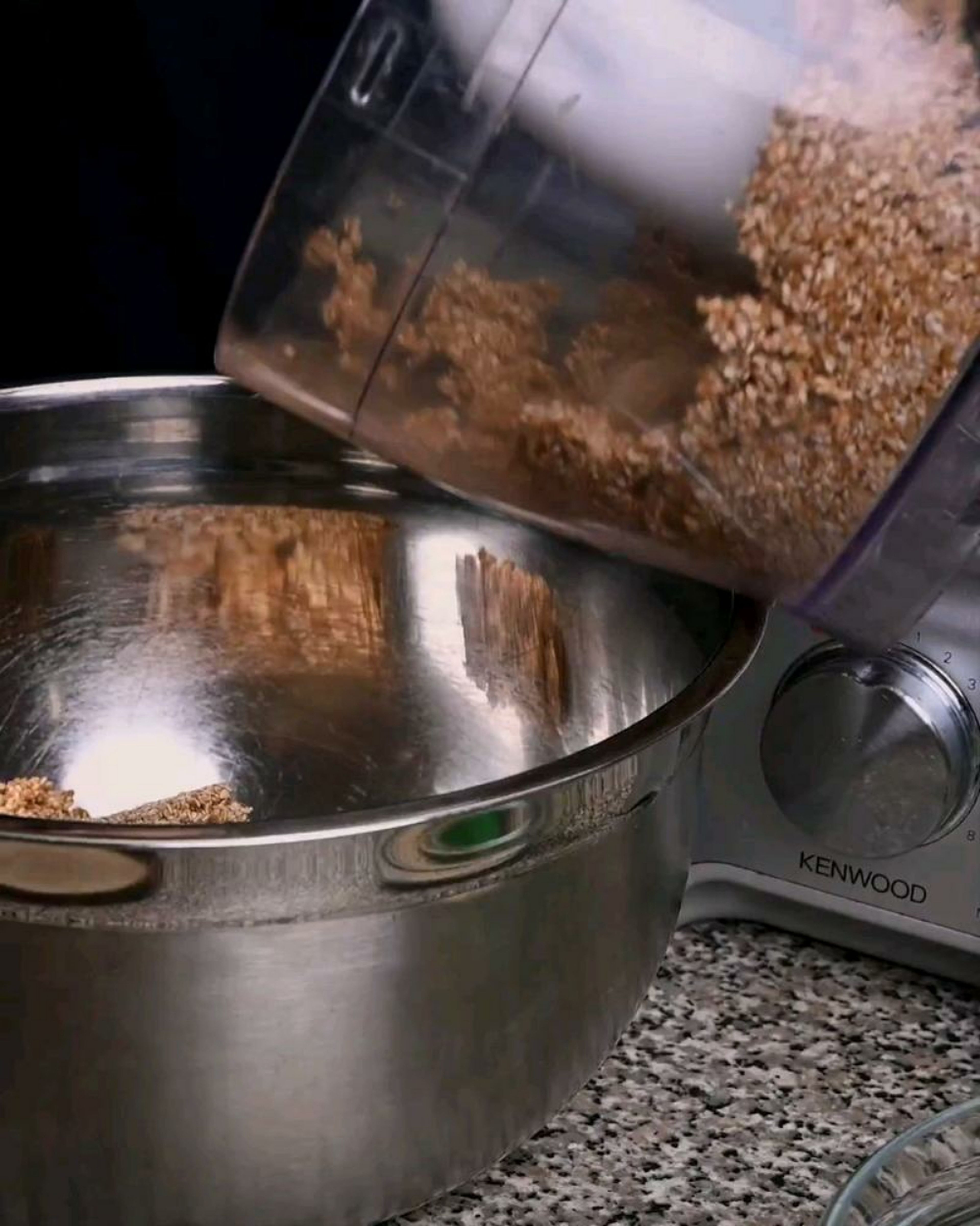 Constantly evaluate the stickiness of the mixture when pulsing the two ingredients- by seeing that there is sufficient oil in the mixture to easily combine the mixture. 
*When pulsing the two ingredients- the oil in the sesame seeds will be released, allowing the mixture to be easily combined together.