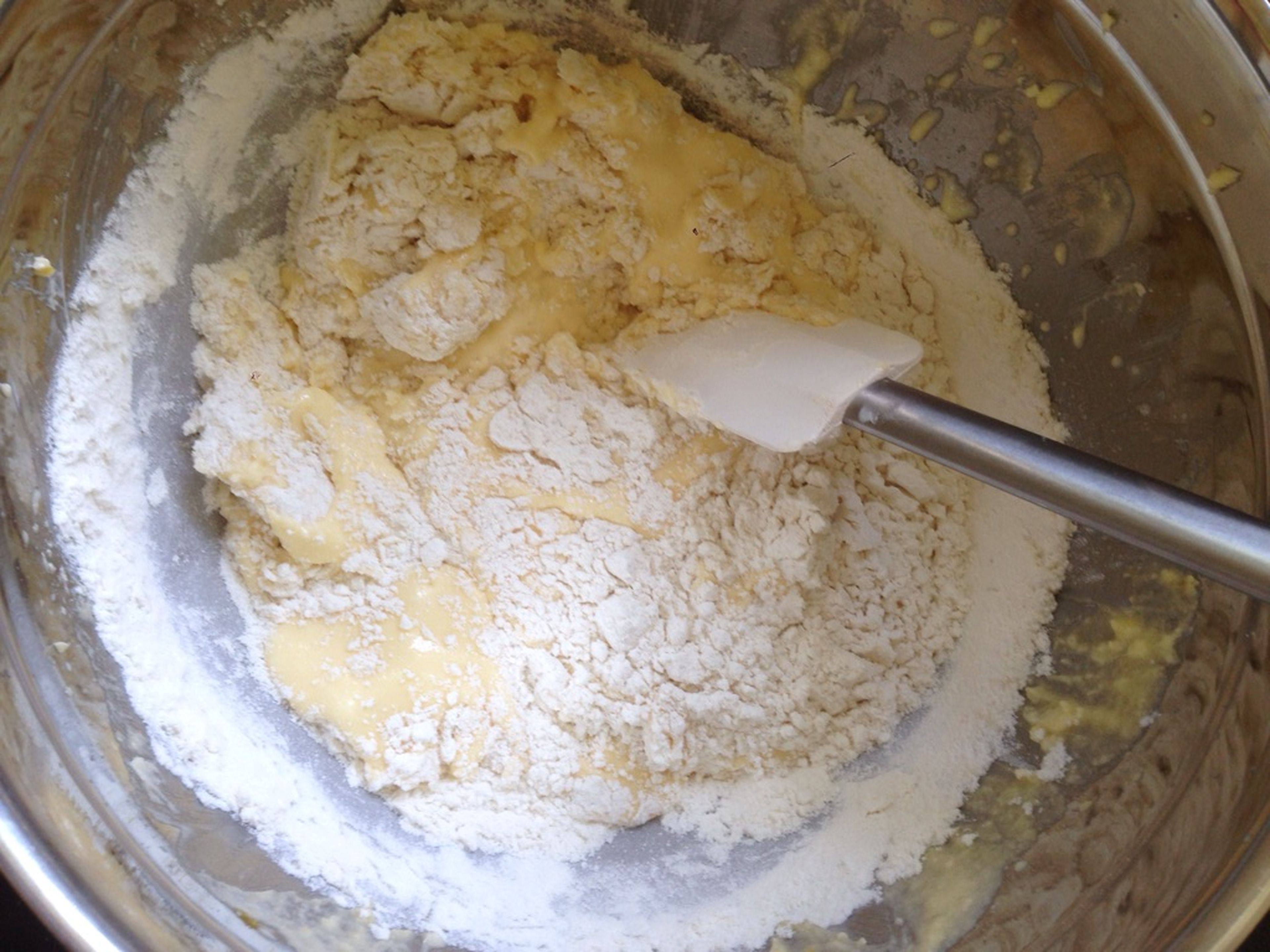 Fold into the butter-egg mixture.