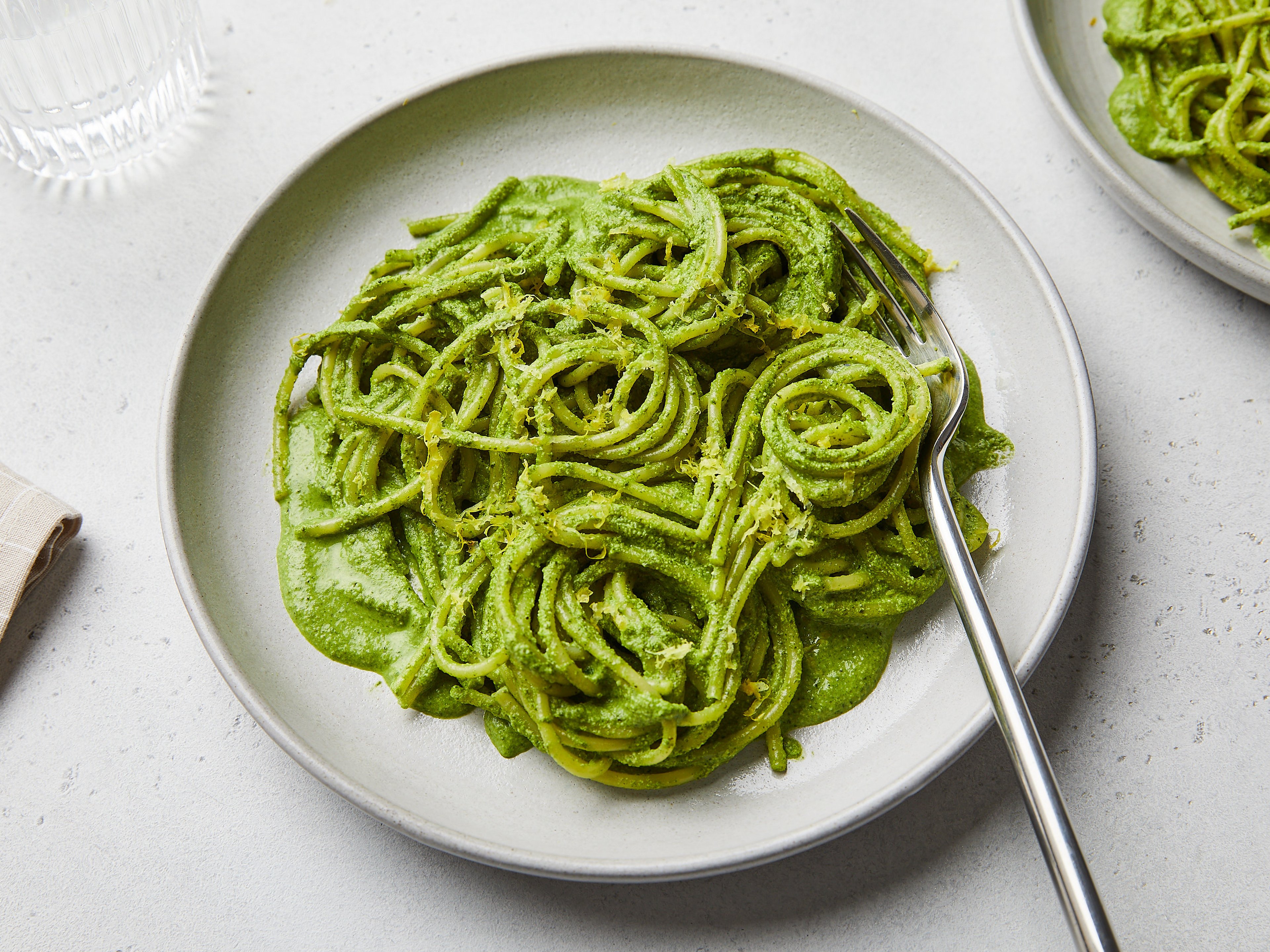 Kale pesto pasta, Recipe