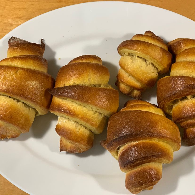 Portugiesische Croissants aus Briocheteig