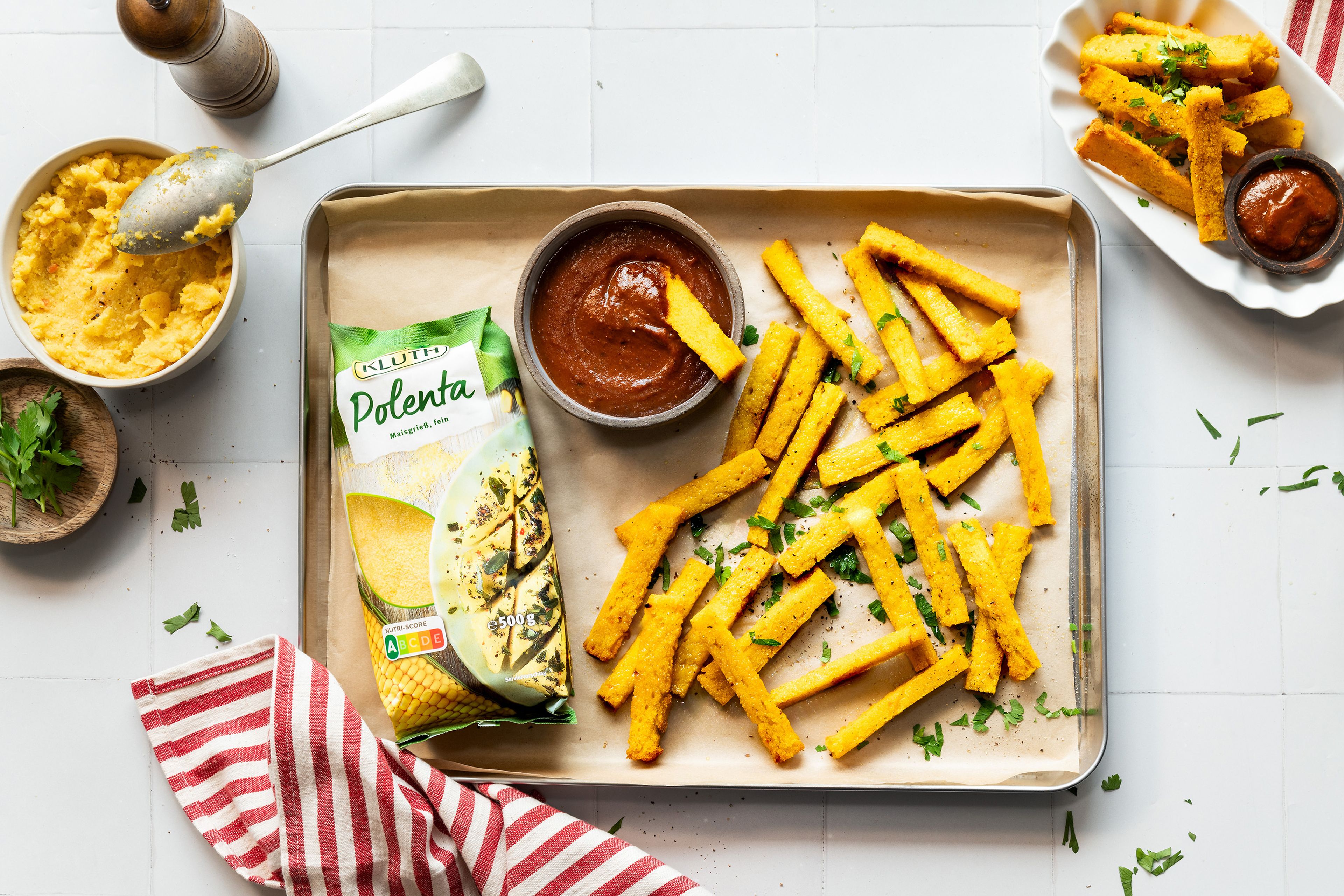 Polenta-Pommes mit Pflaumenketchup