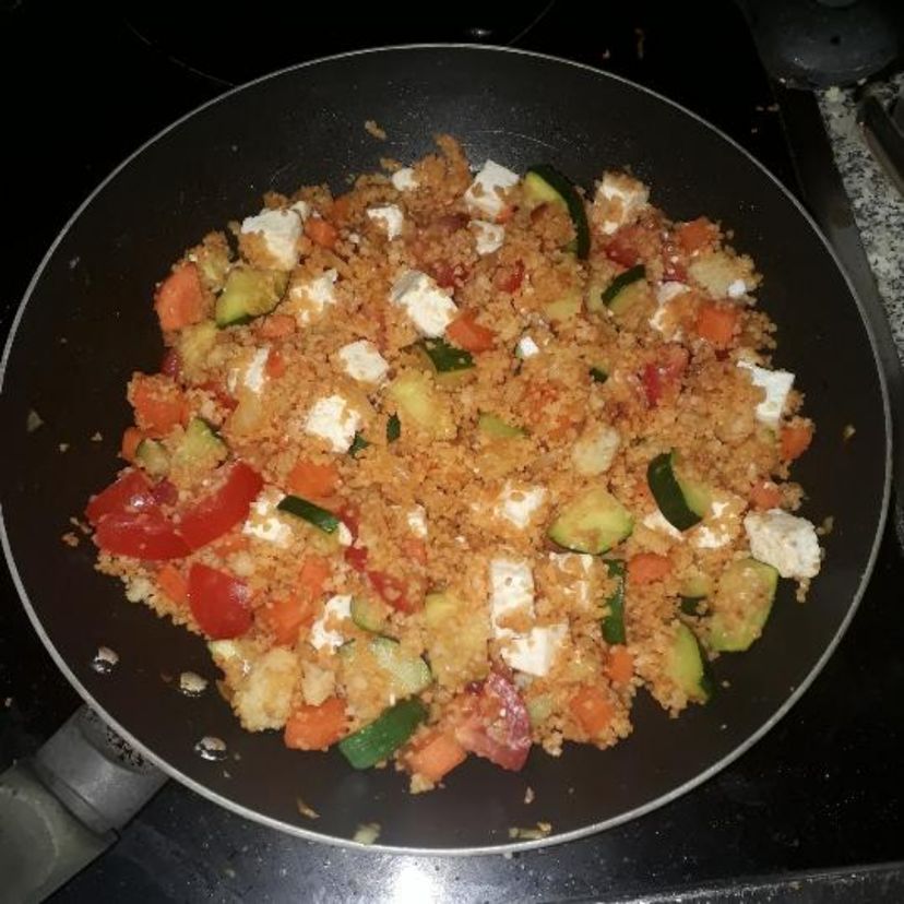 Couscous Pfanne mit Feta
