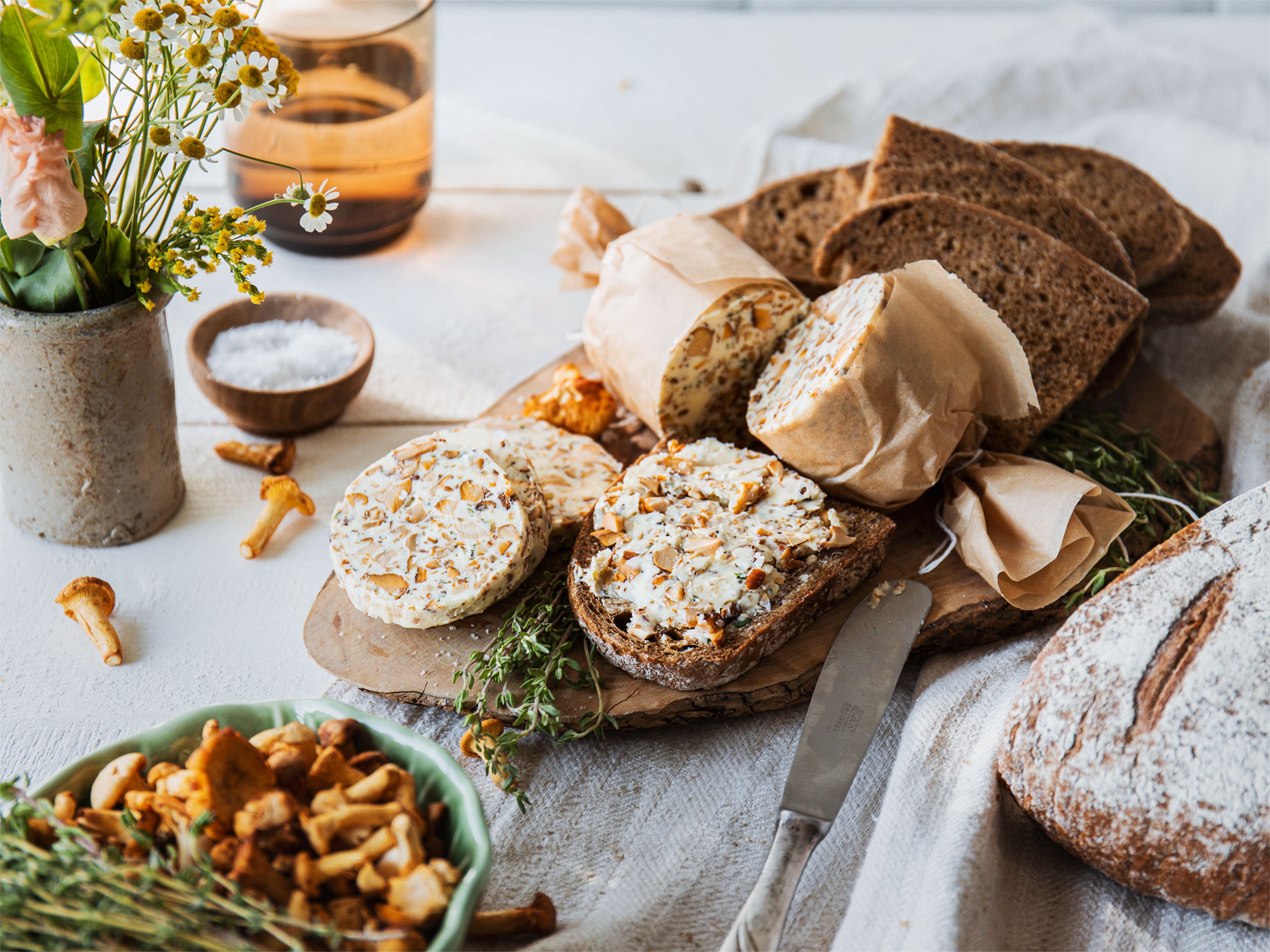 Chanterelle mushroom butter