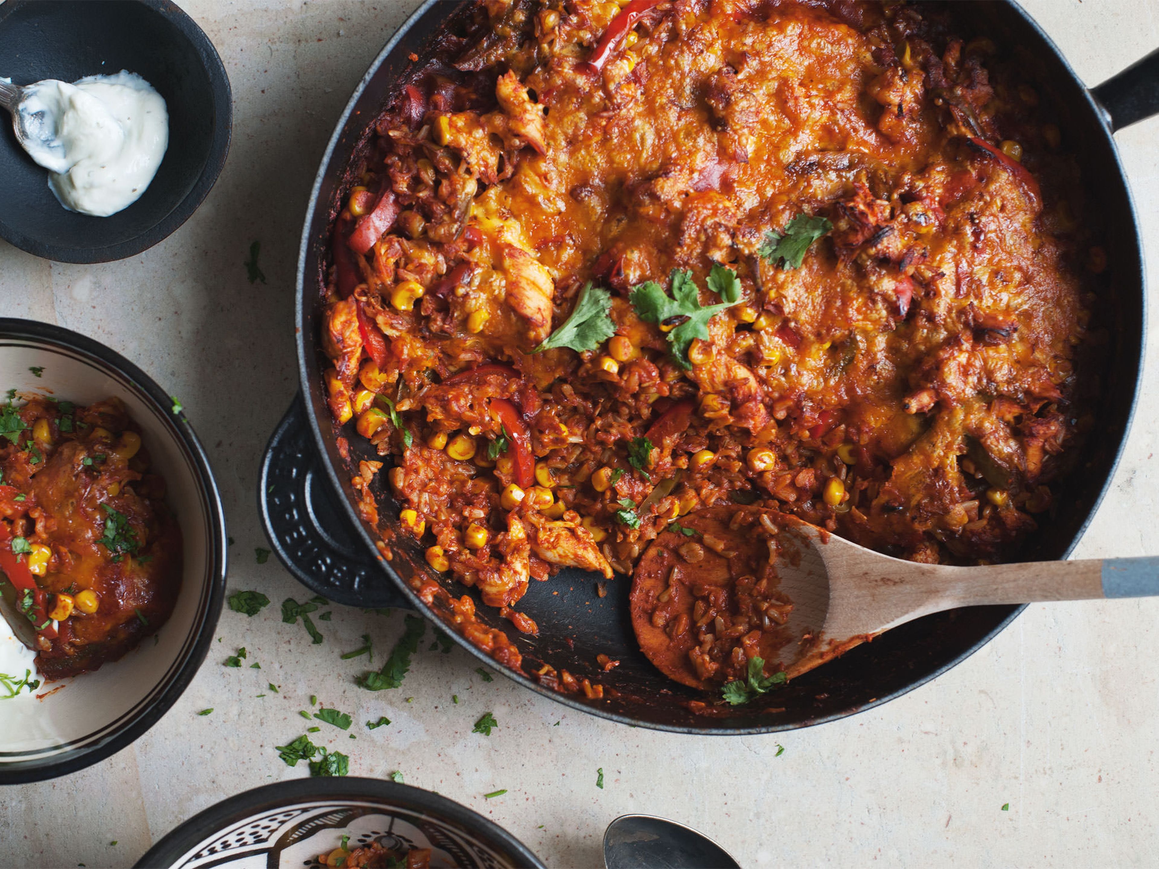 Mexican chicken and rice casserole