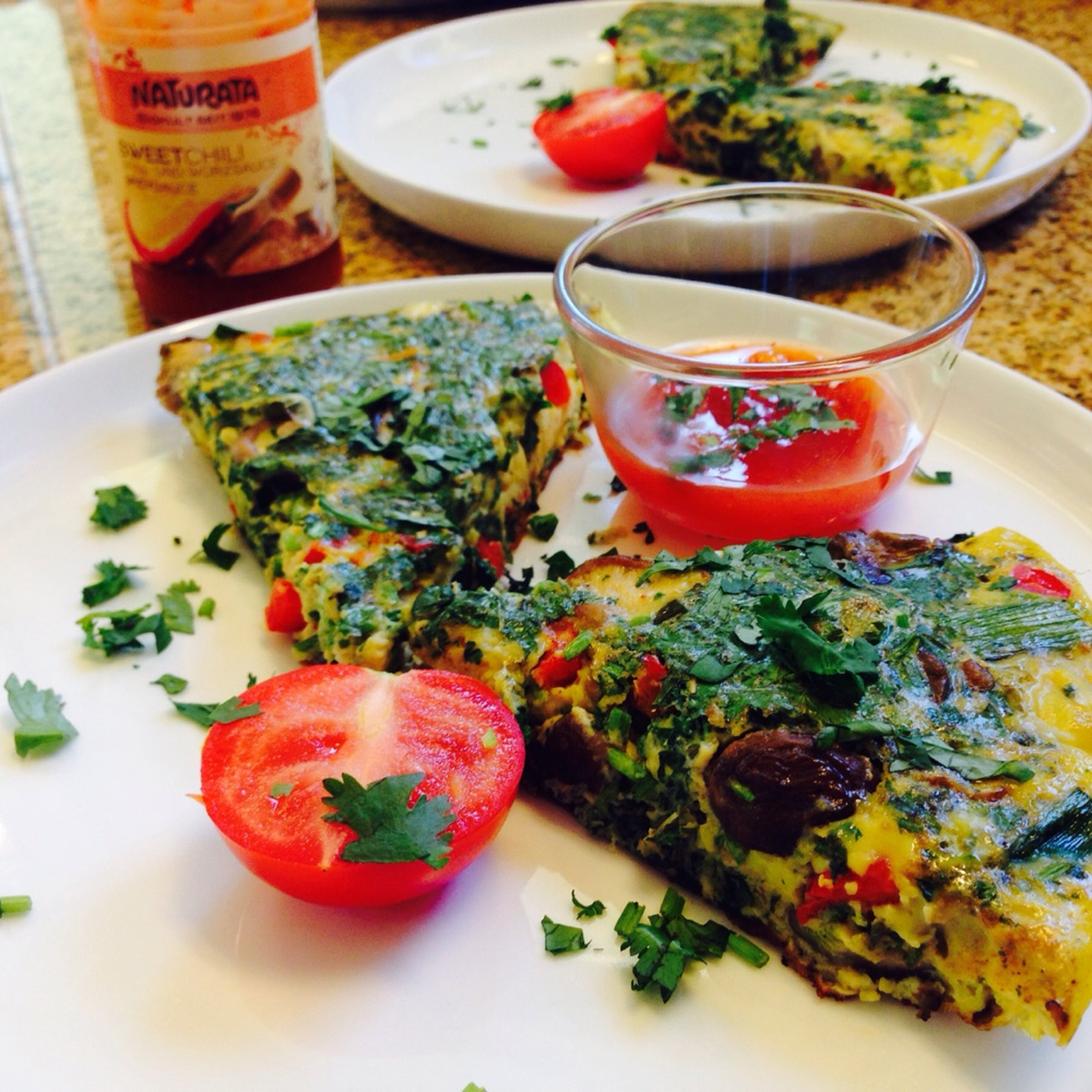 Omelette with shiitake mushrooms