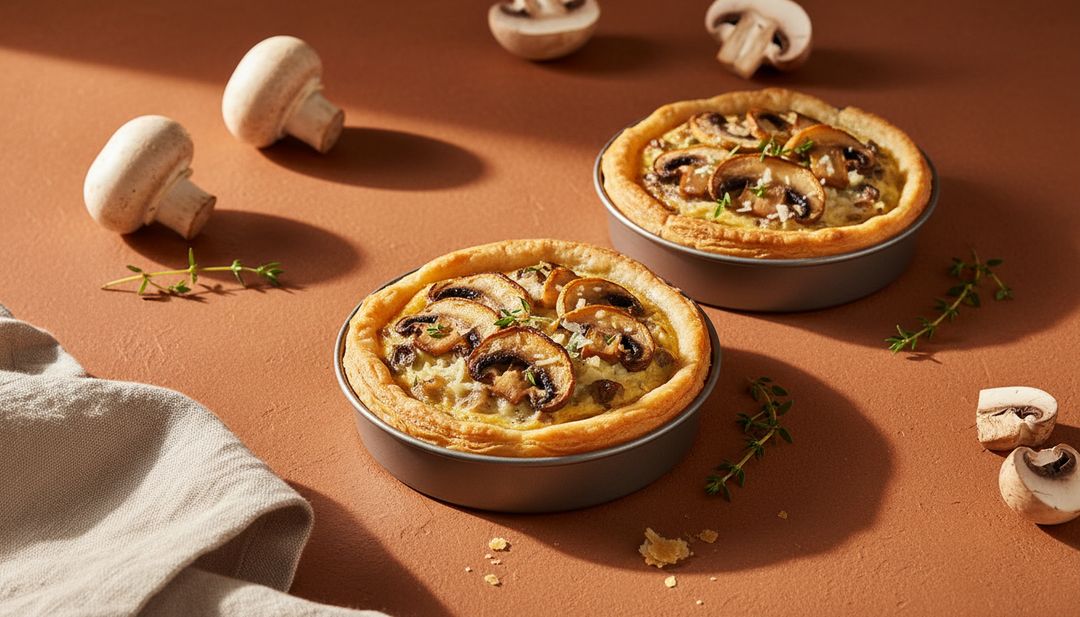 Herzhafte Blätterteig-Tartelettes mit cremiger Pilzfüllung