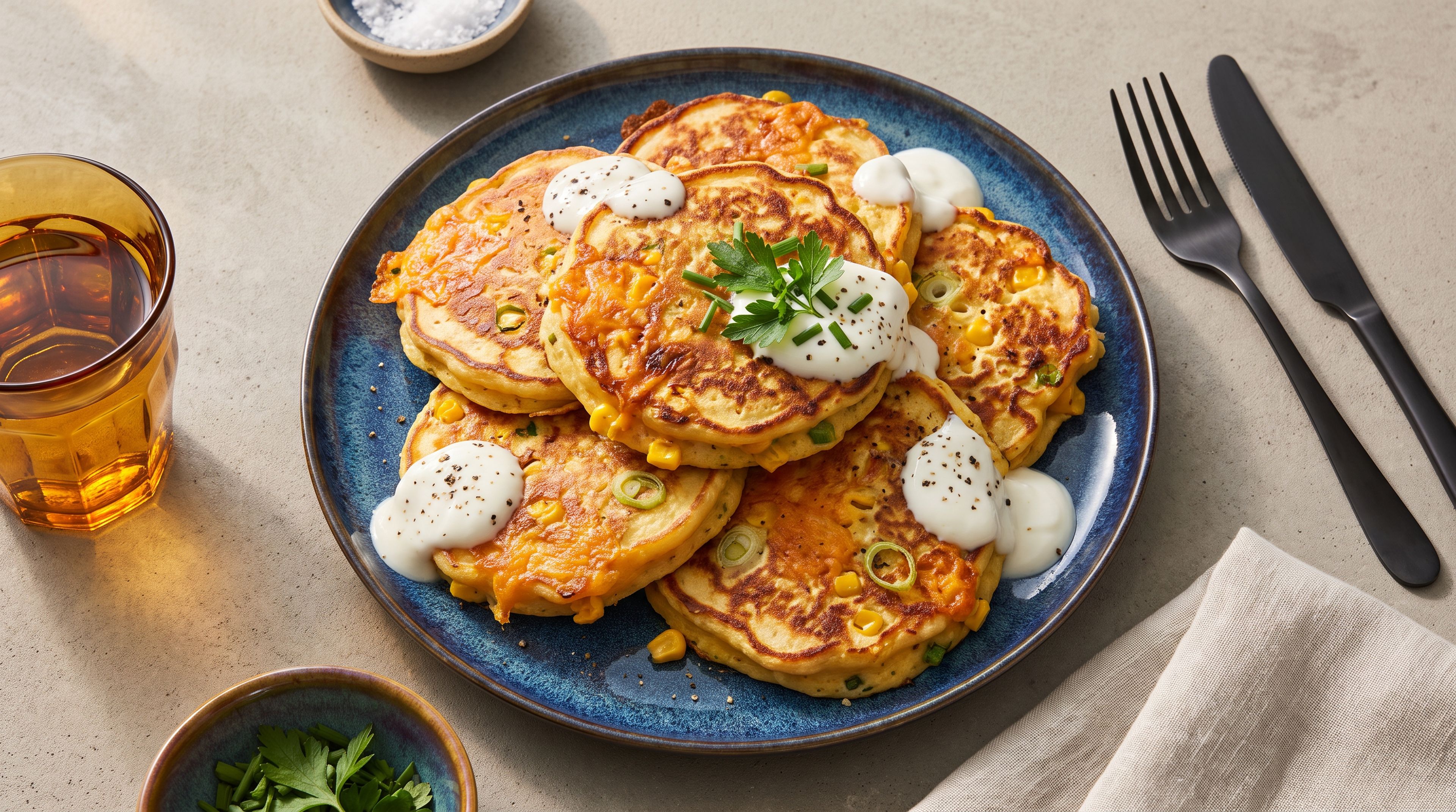 Herzhafte Mais-Pancakes für dein nächstes Brunch-Wochenende