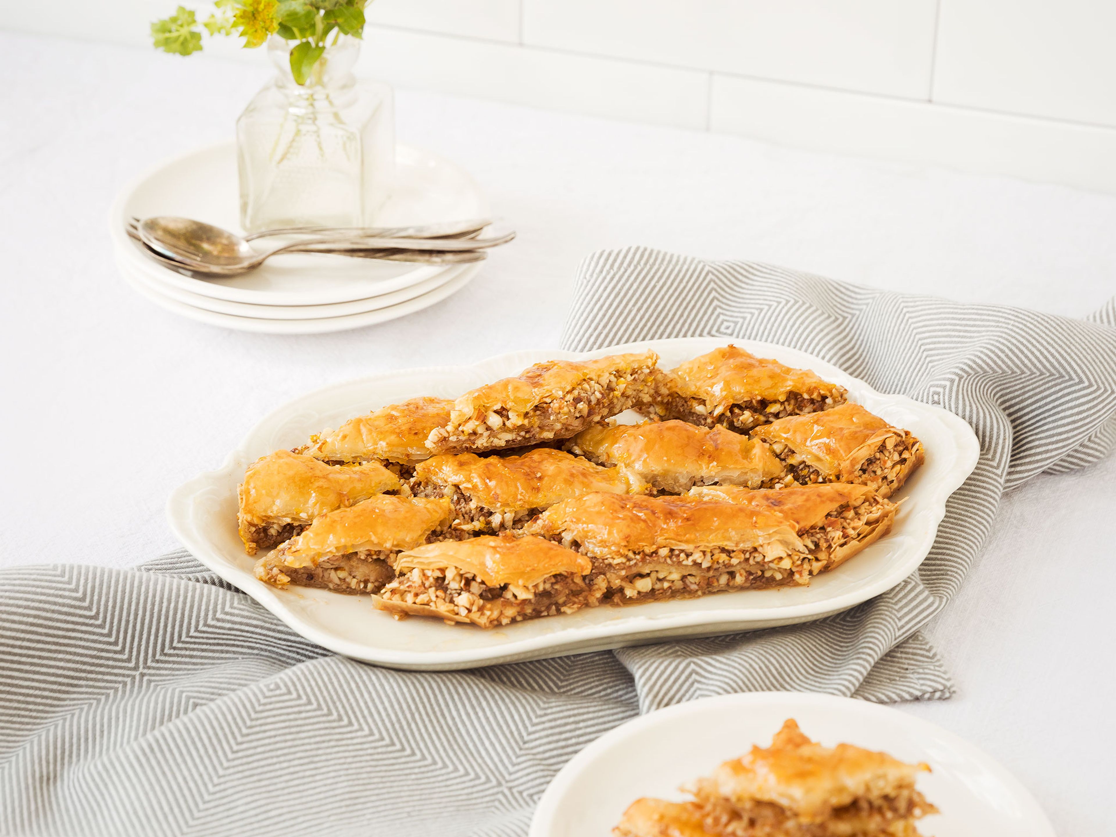 Honeyed almond baklava