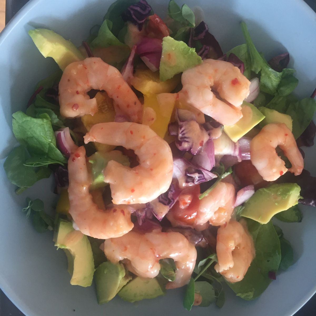 Prawn and avocado salad | Recipe | Kitchen Stories
