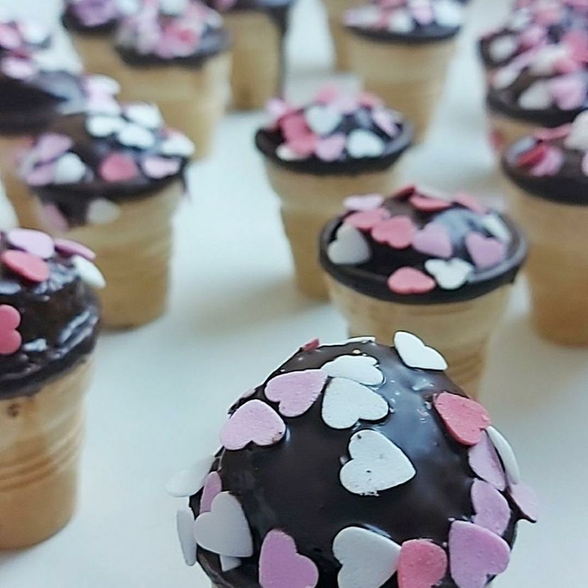 Waffelbecher Muffins