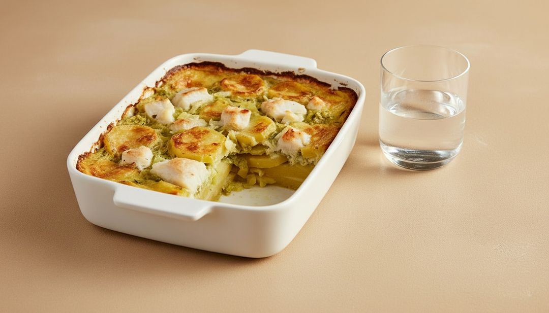 Knuspriges Kabeljau-Gratin mit Kartoffelkruste