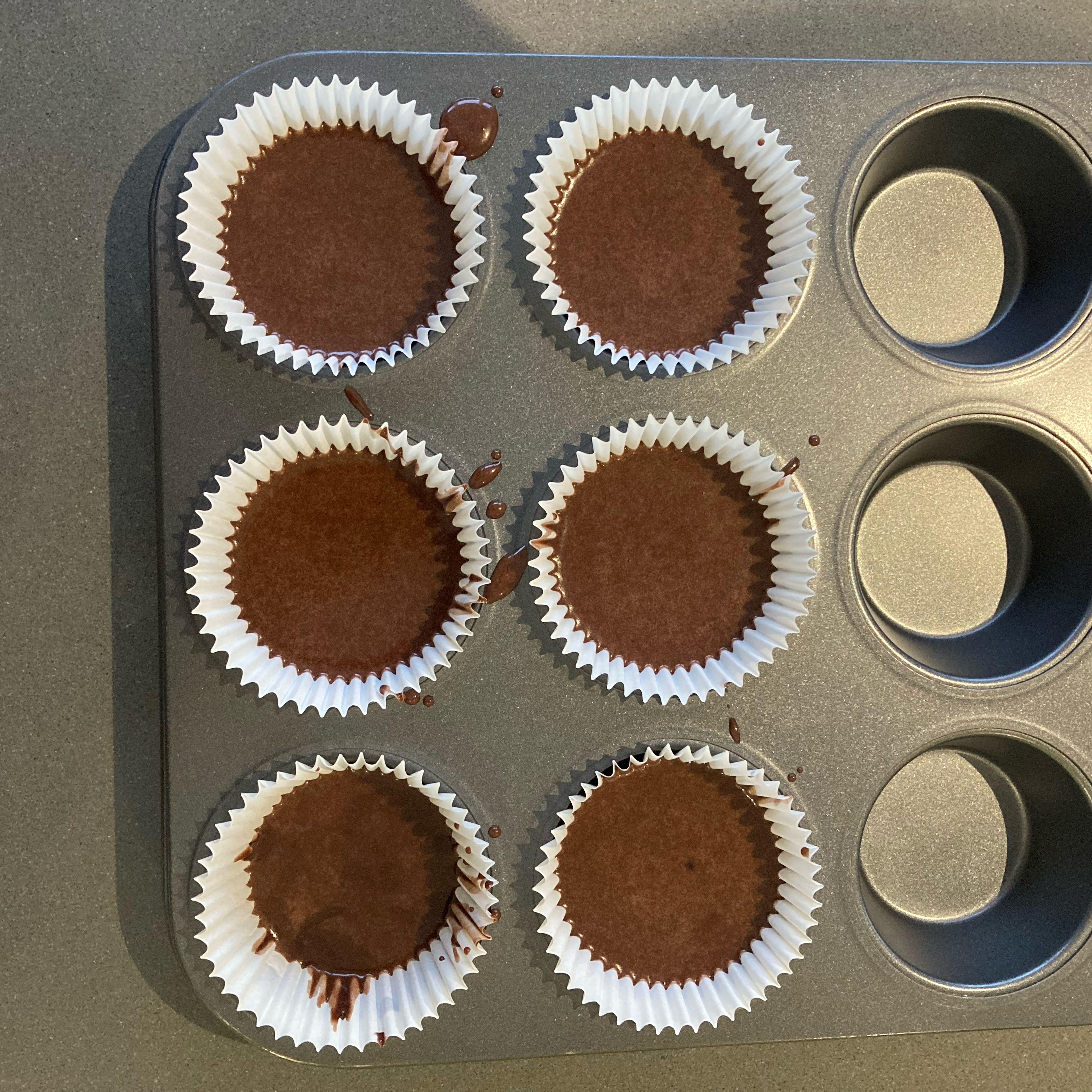 Fill cups to half by the mixture and bake for 12 min. Your cupcakes are ready then. You can add frosting, chocolate or eat them plain, all good.
