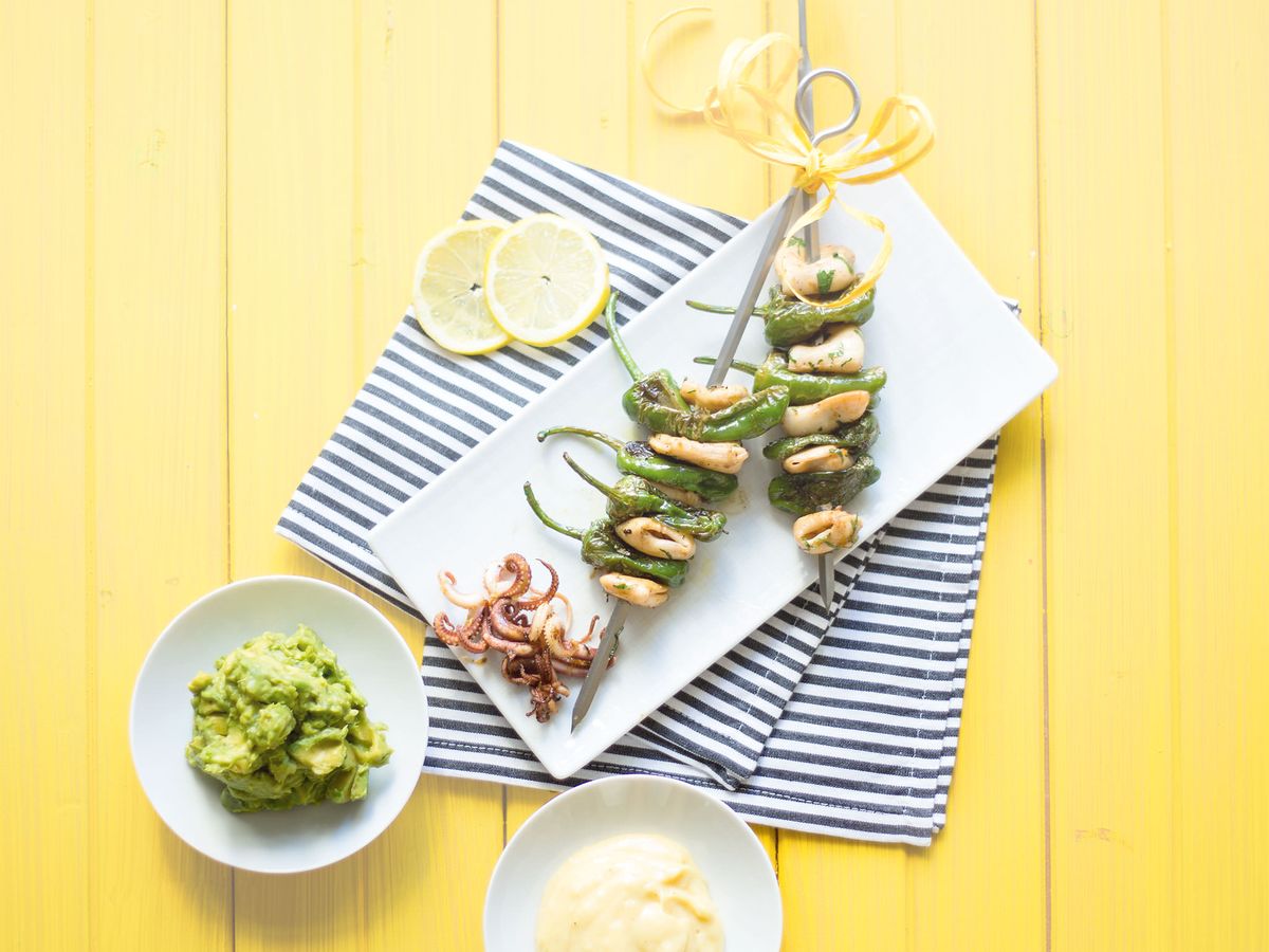 Calamari skewers | Recipe | Kitchen Stories