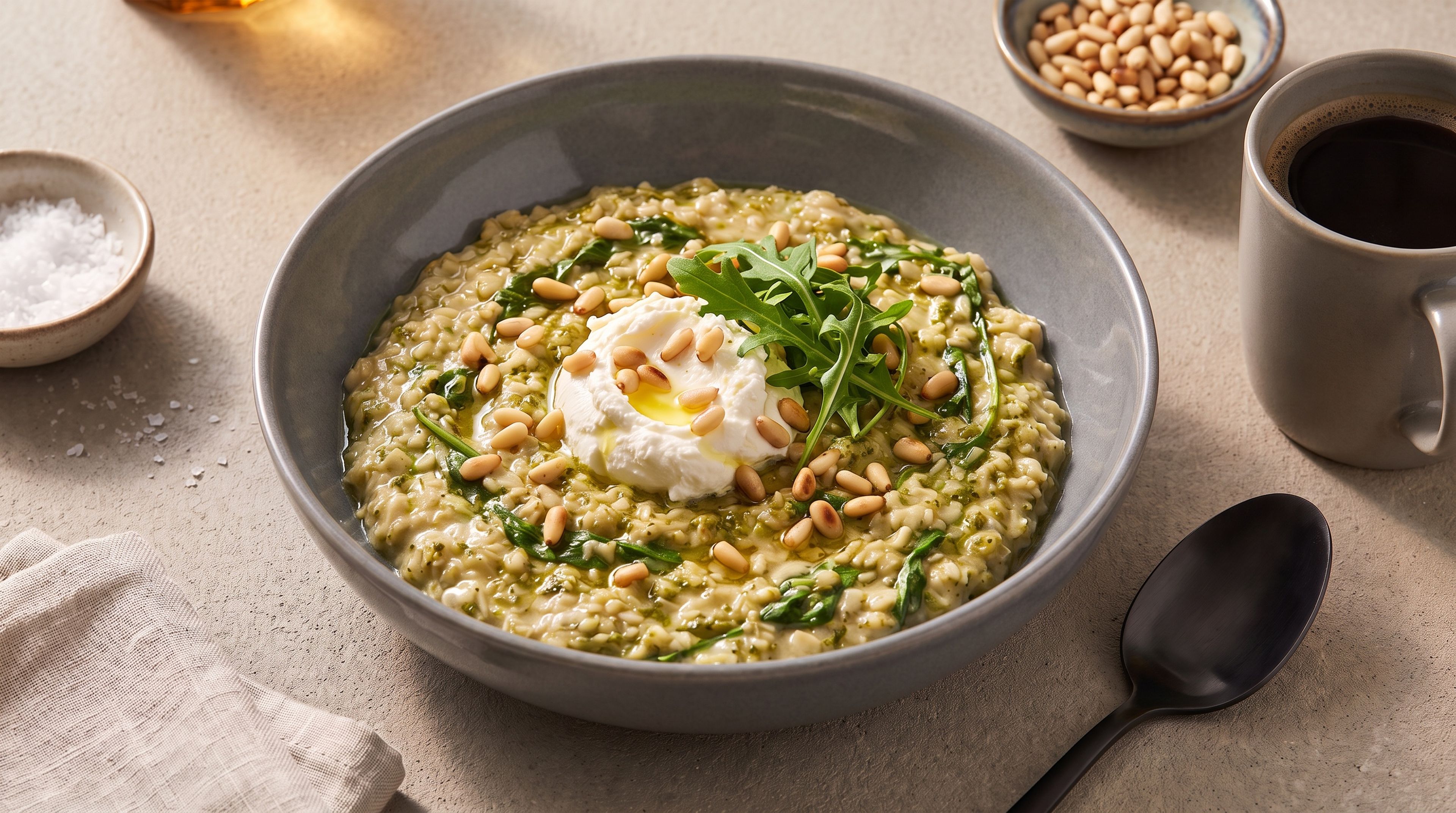Genieße ein Porridge zur Abwechslung mal würzig statt süß