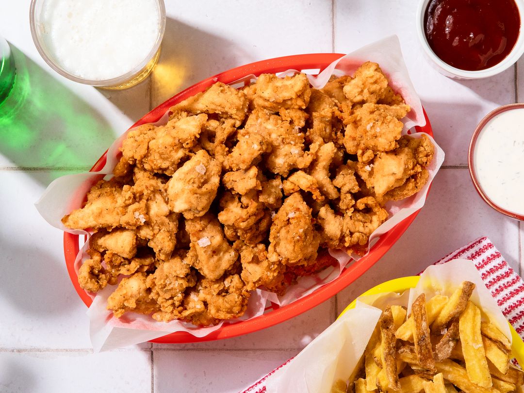 Crispy popcorn chicken