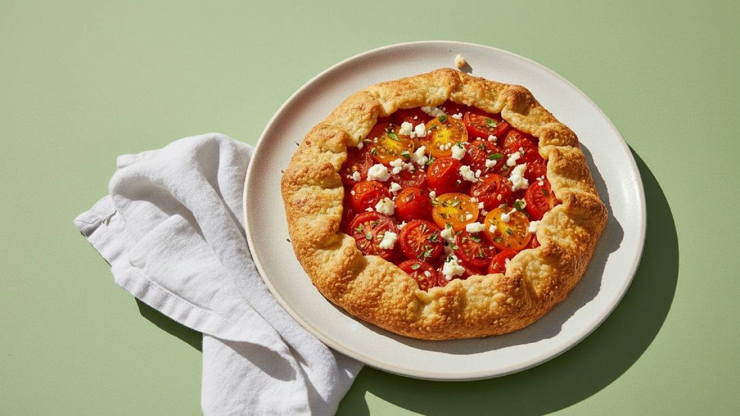 Knusprige Tomaten-Feta-Galette für entspannte Abende