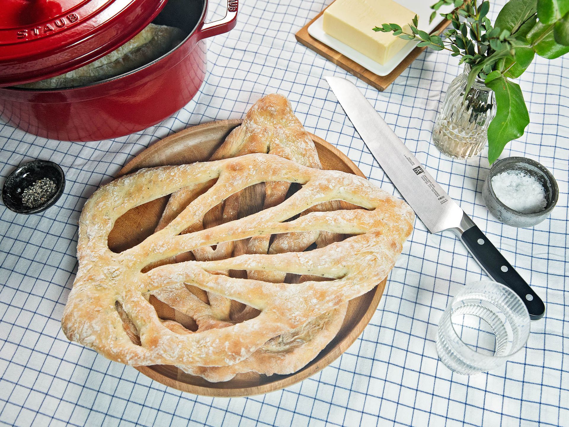 Fougasse (Provençal flatbread with fresh herbs)