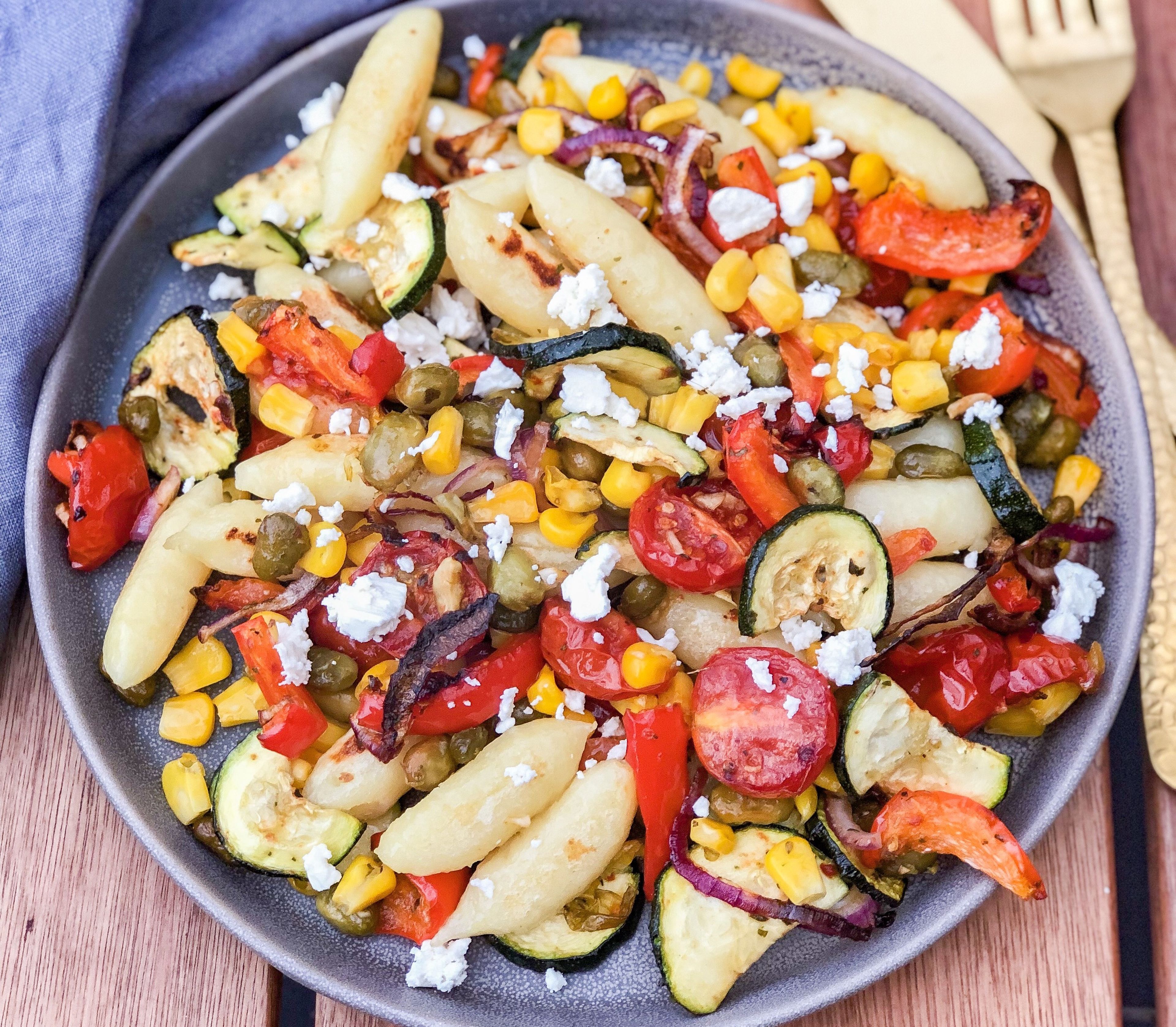 Schupfnudeln mit Röstgemüse