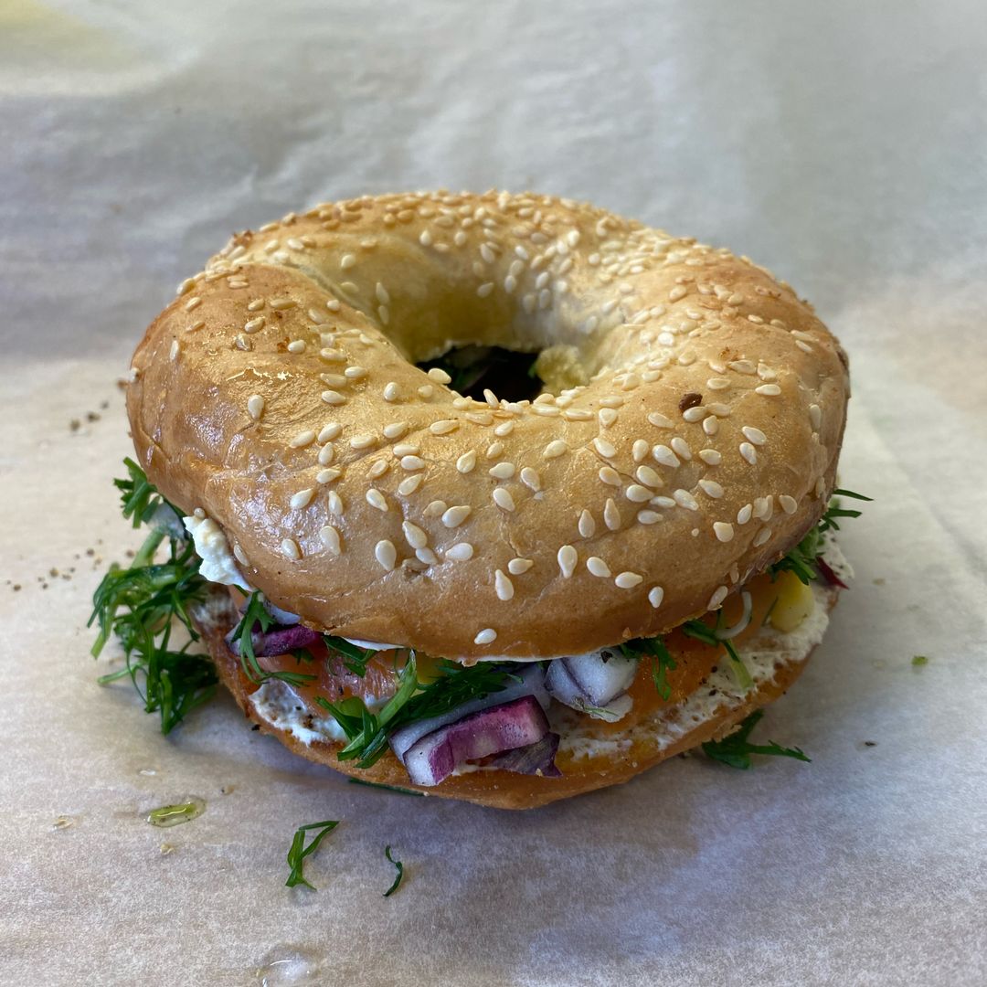 Bagel with smoked salmon