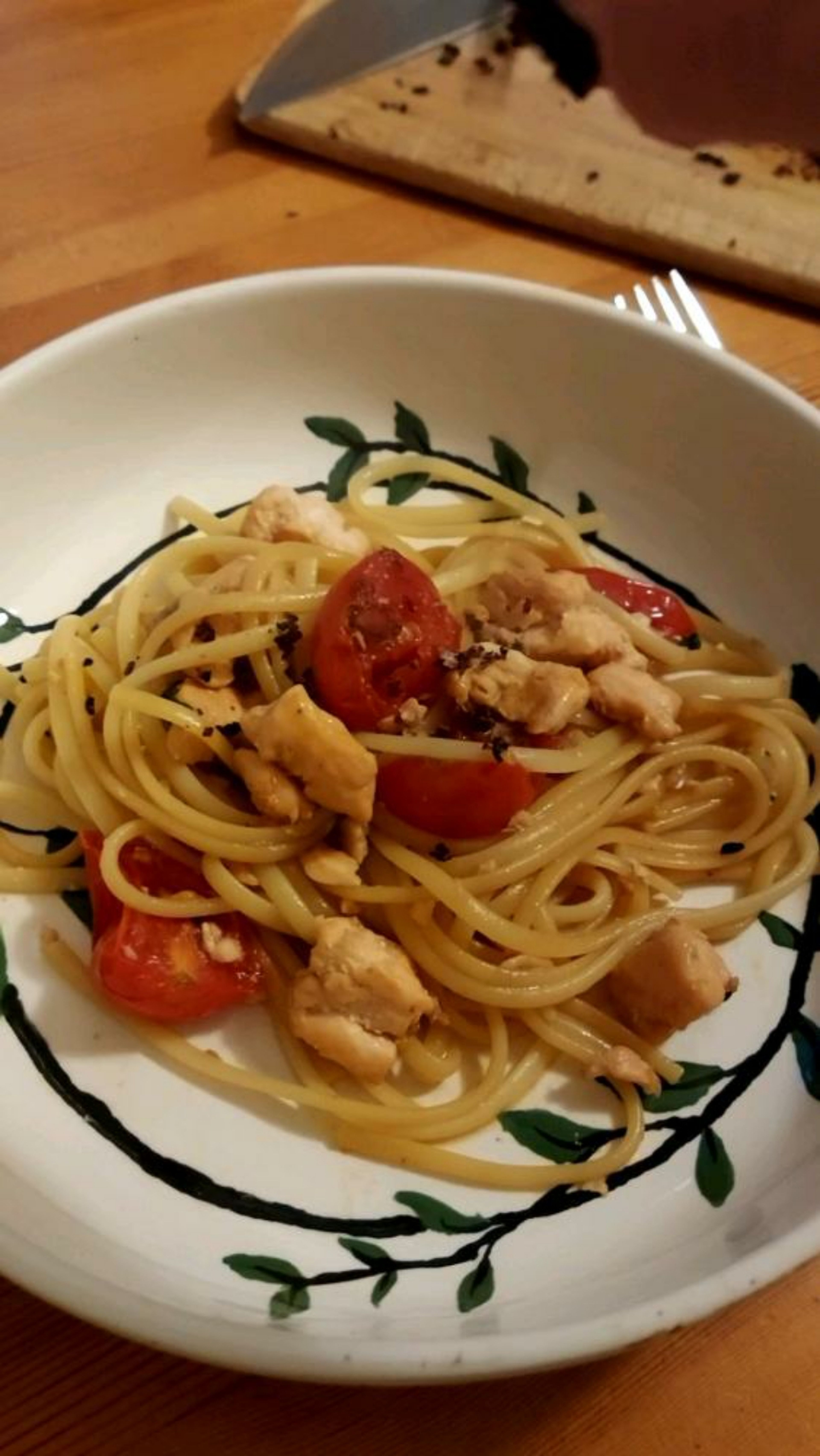 Serve and add the crispy topping. Enjoy with a glass of white wine!