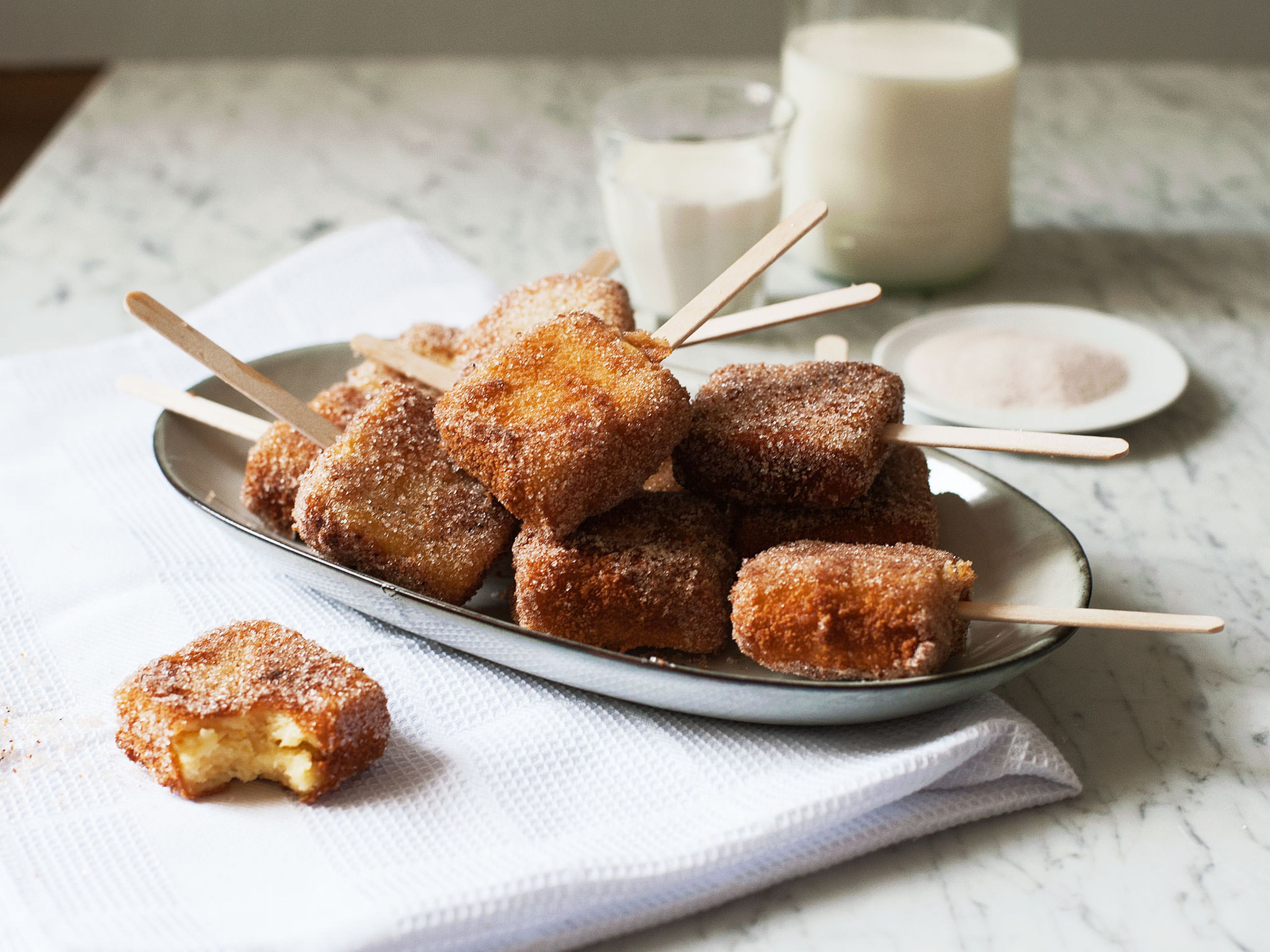 Spanish-style fried custard