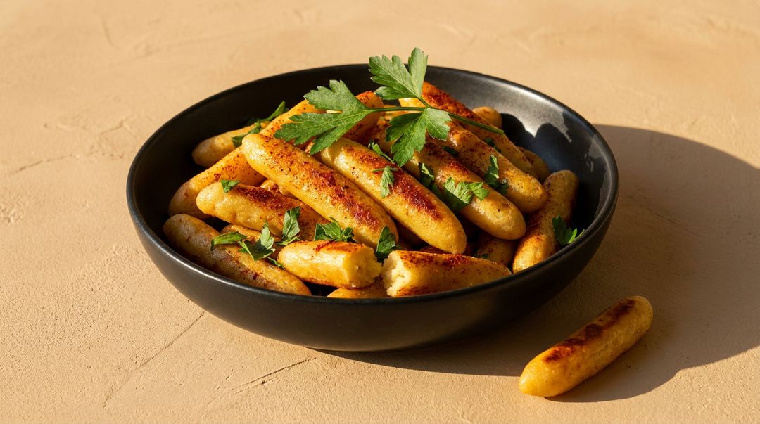 Knusprige Fritten aus Kloßteig im Airfryer zubereiten