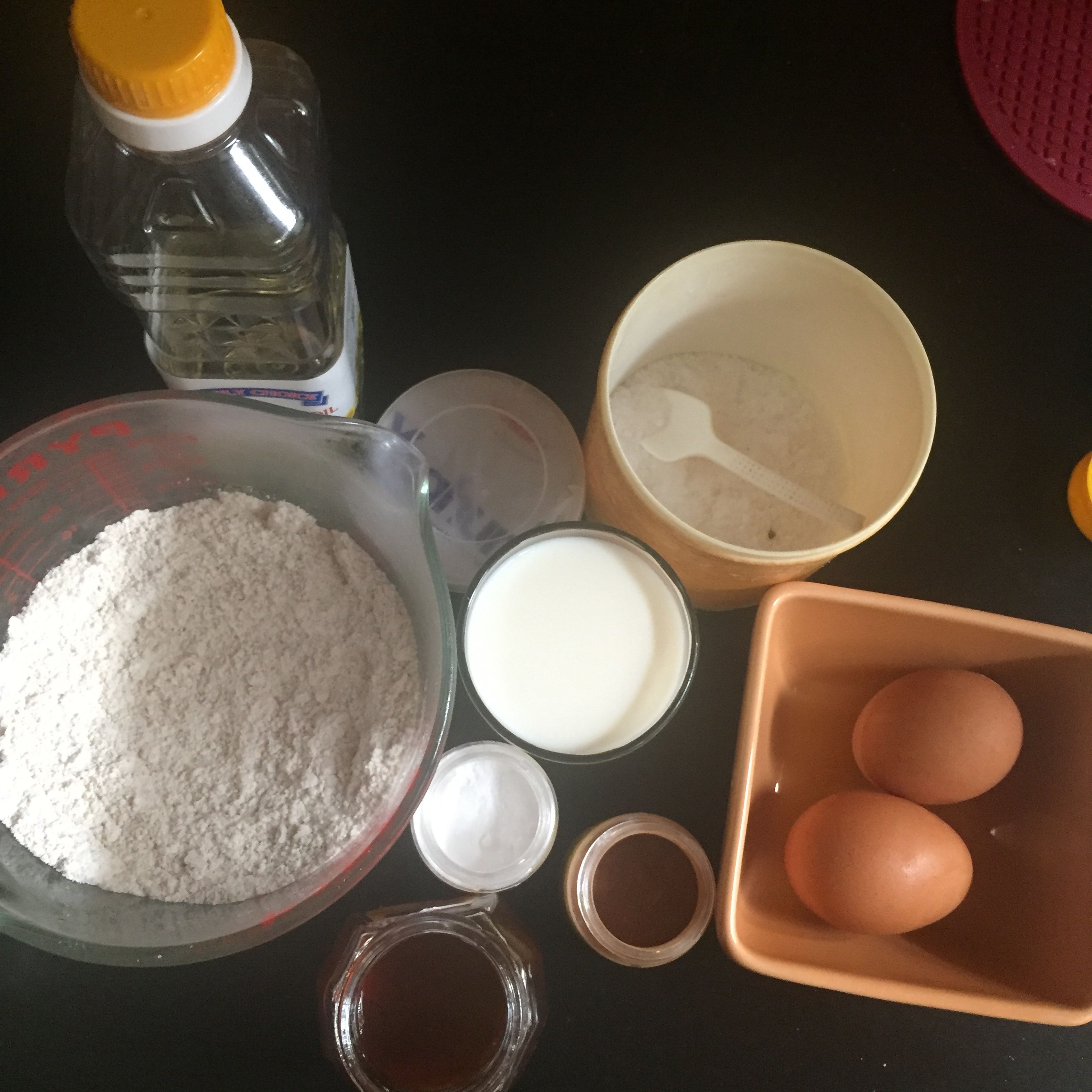 The ingredients gluten-free pancake