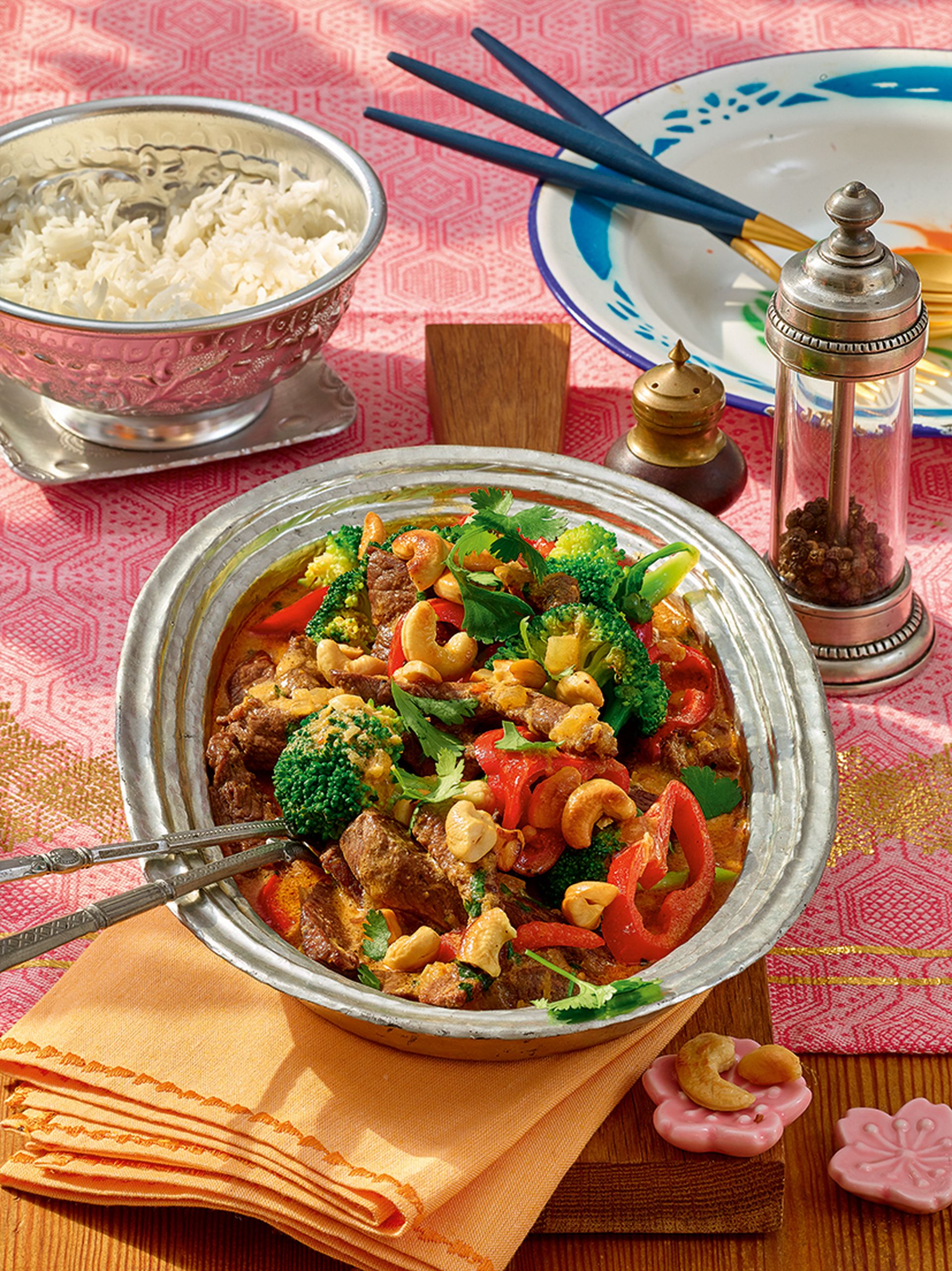 Rindfleischcurry mit Cashewkernen