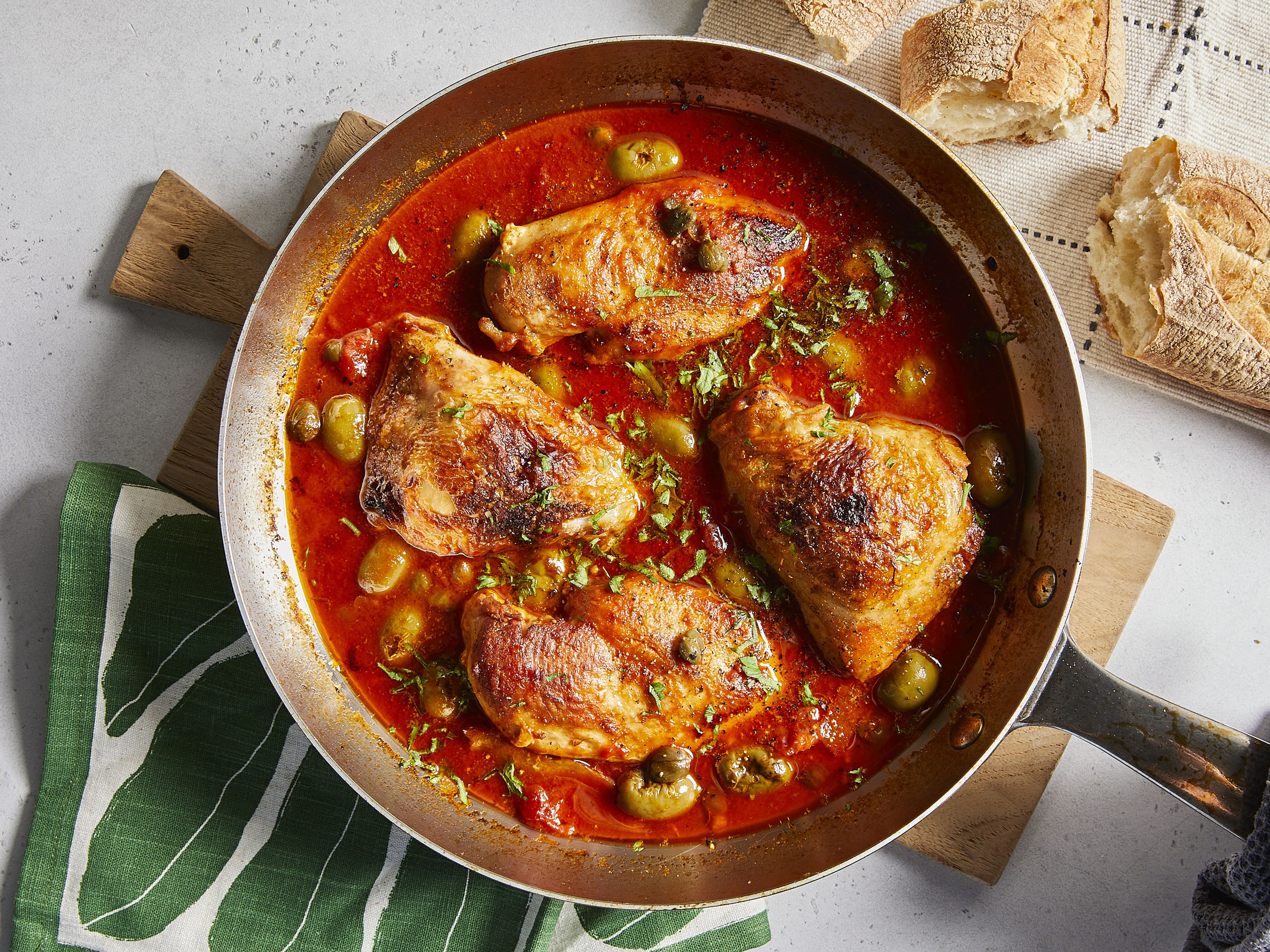 Juicy one-pot chicken Puttanesca