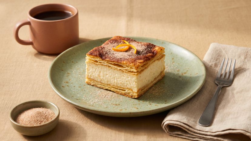 Knuspriger Churro-Cheesecake vom Blech mit Blätterteig