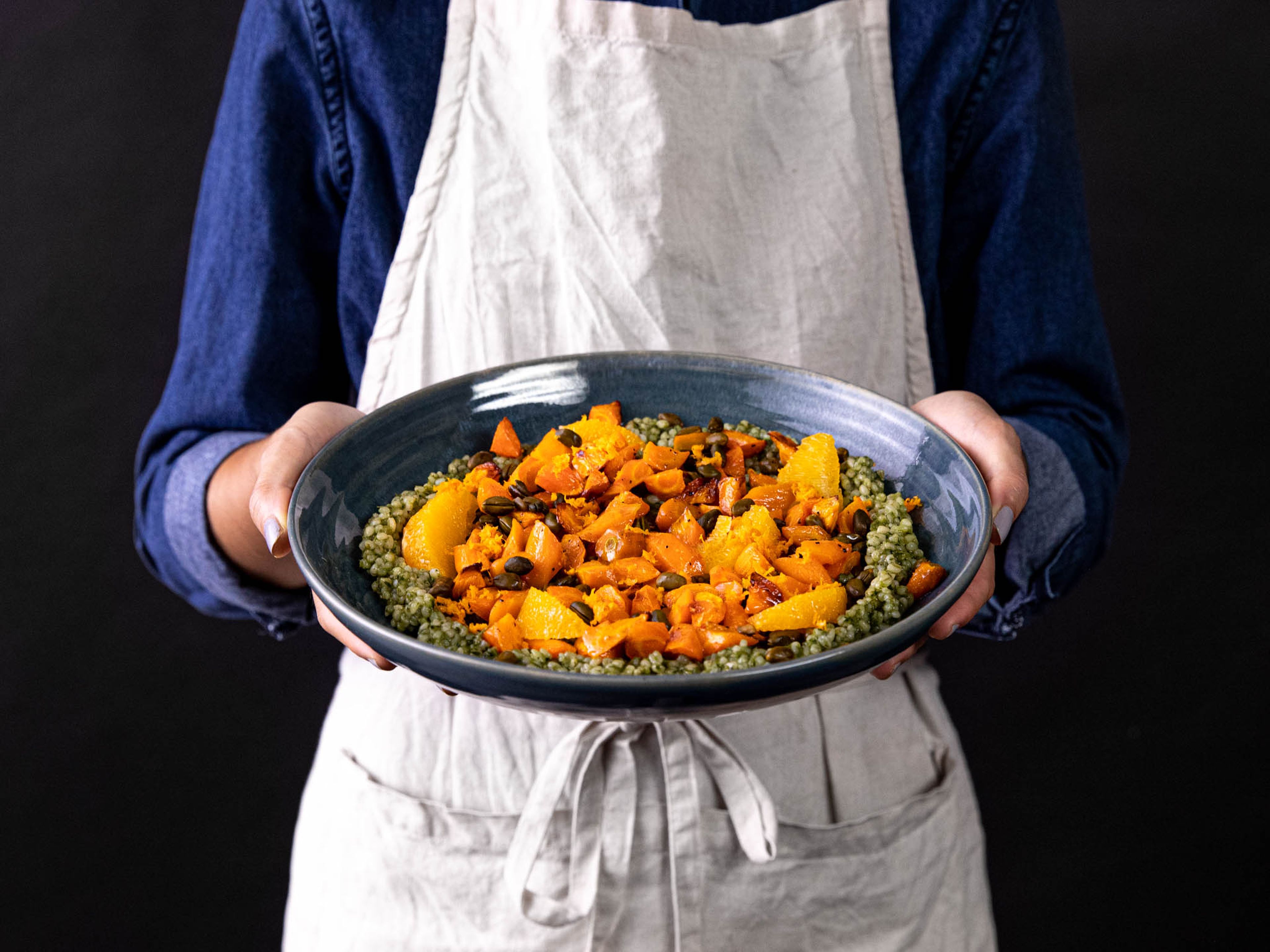 5-ingredient pearl barley and roasted carrot salad