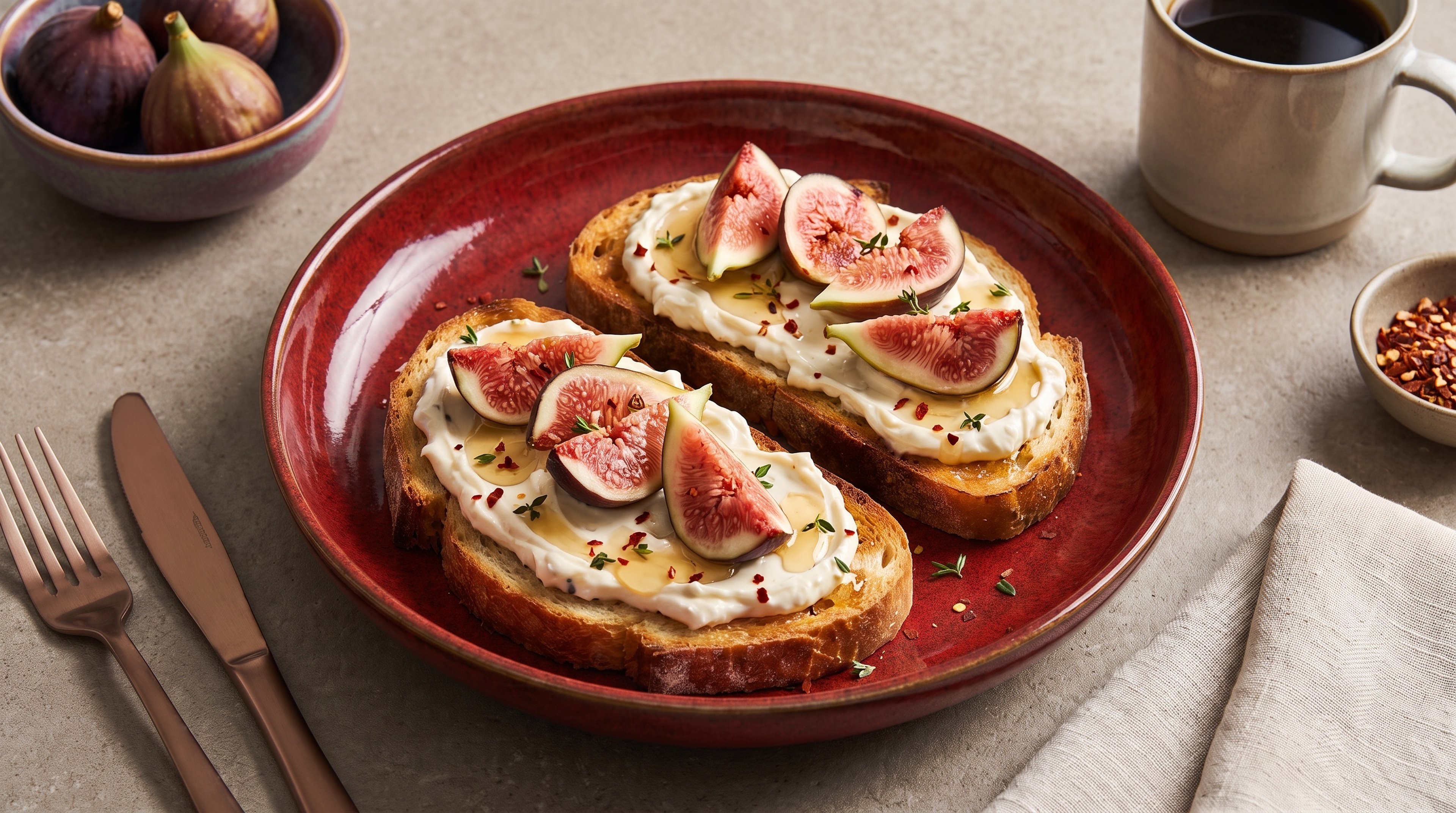 Der Morgen schmeckt ab sofort nach geröstetem Brot, Feigen und cremigem Honig-Thymian-Aufstrich