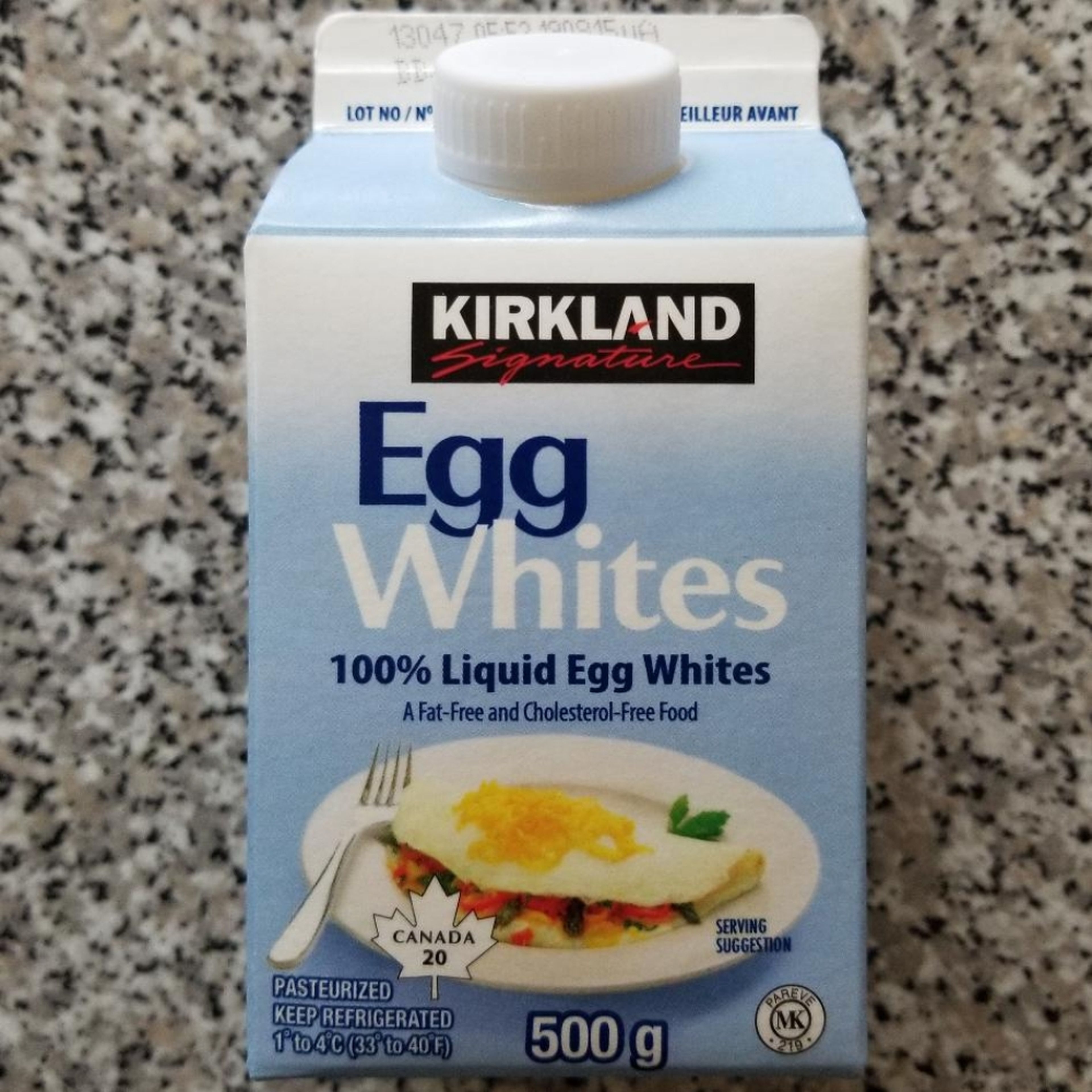 For the egg whites, I generally use the Kirkland brand available in packs of 4 from Costco. Given the amount of egg whites needed for the recipe, separating them manually from whole eggs would be too time consuming (and that's a lot of egg yolks to make mayonnaise from)! Just use the boxed egg whites.