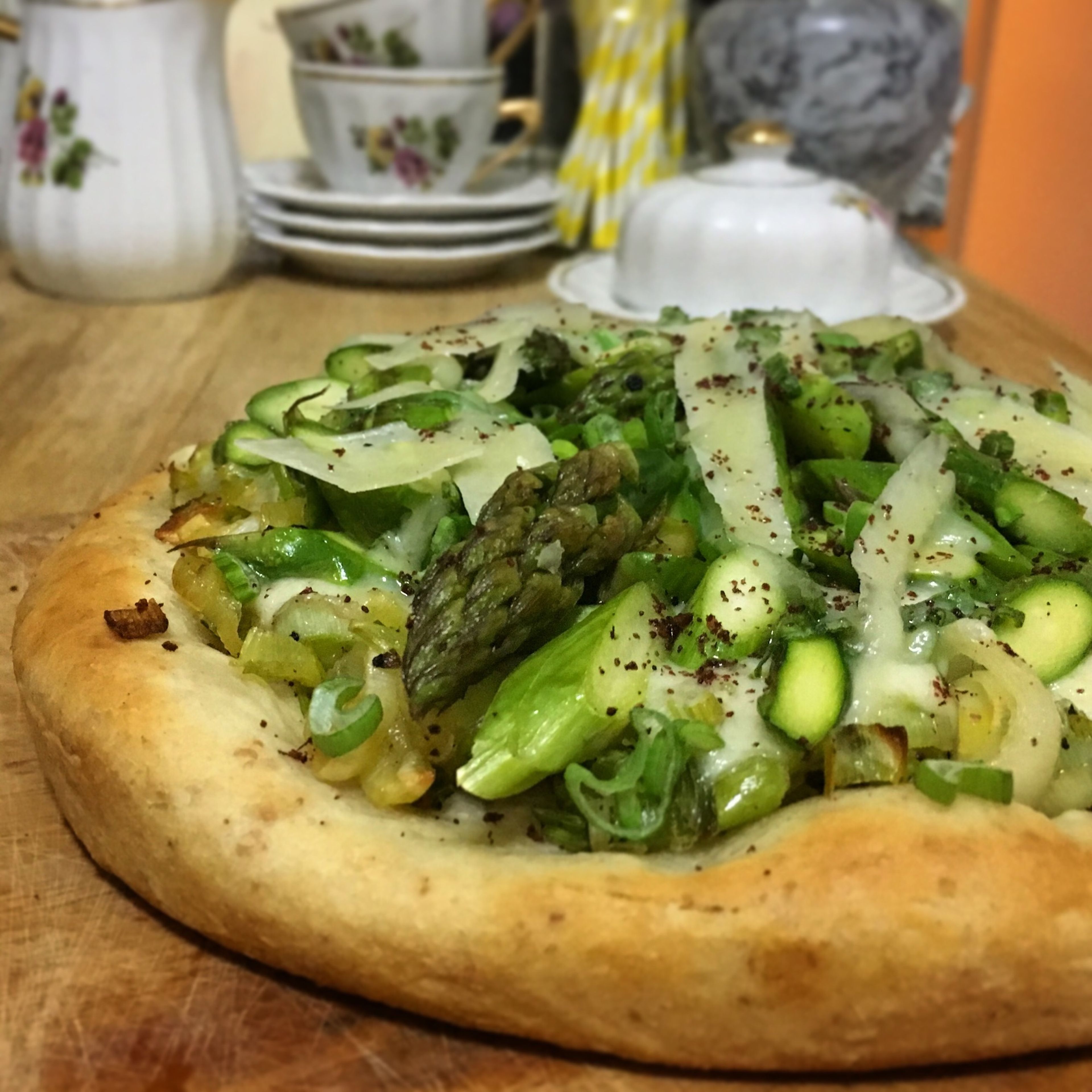 Broccoli and Gorgonzola pizza