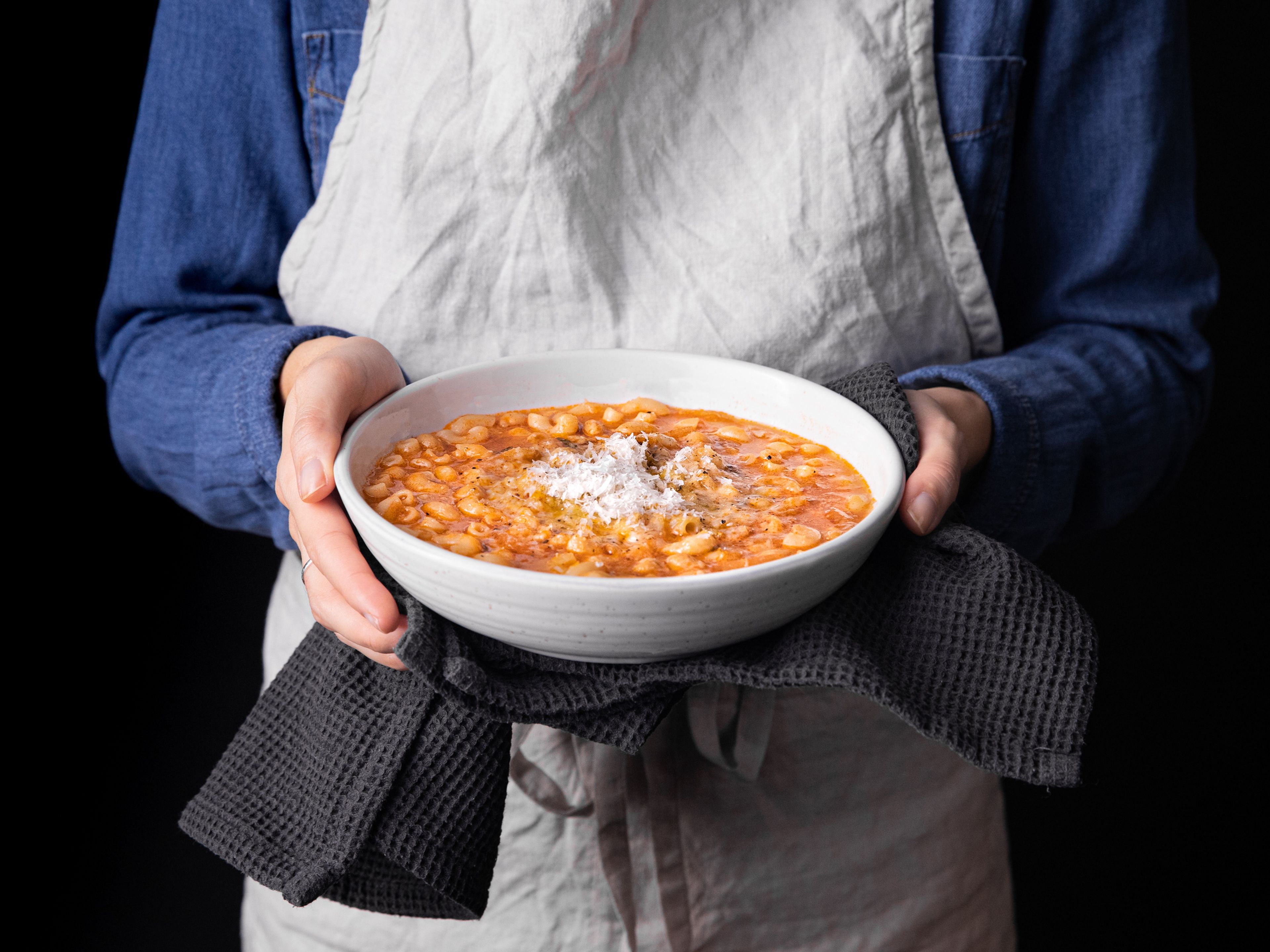 Pasta e Ceci mit 5 Zutaten (Pasta mit Kichererbsen)